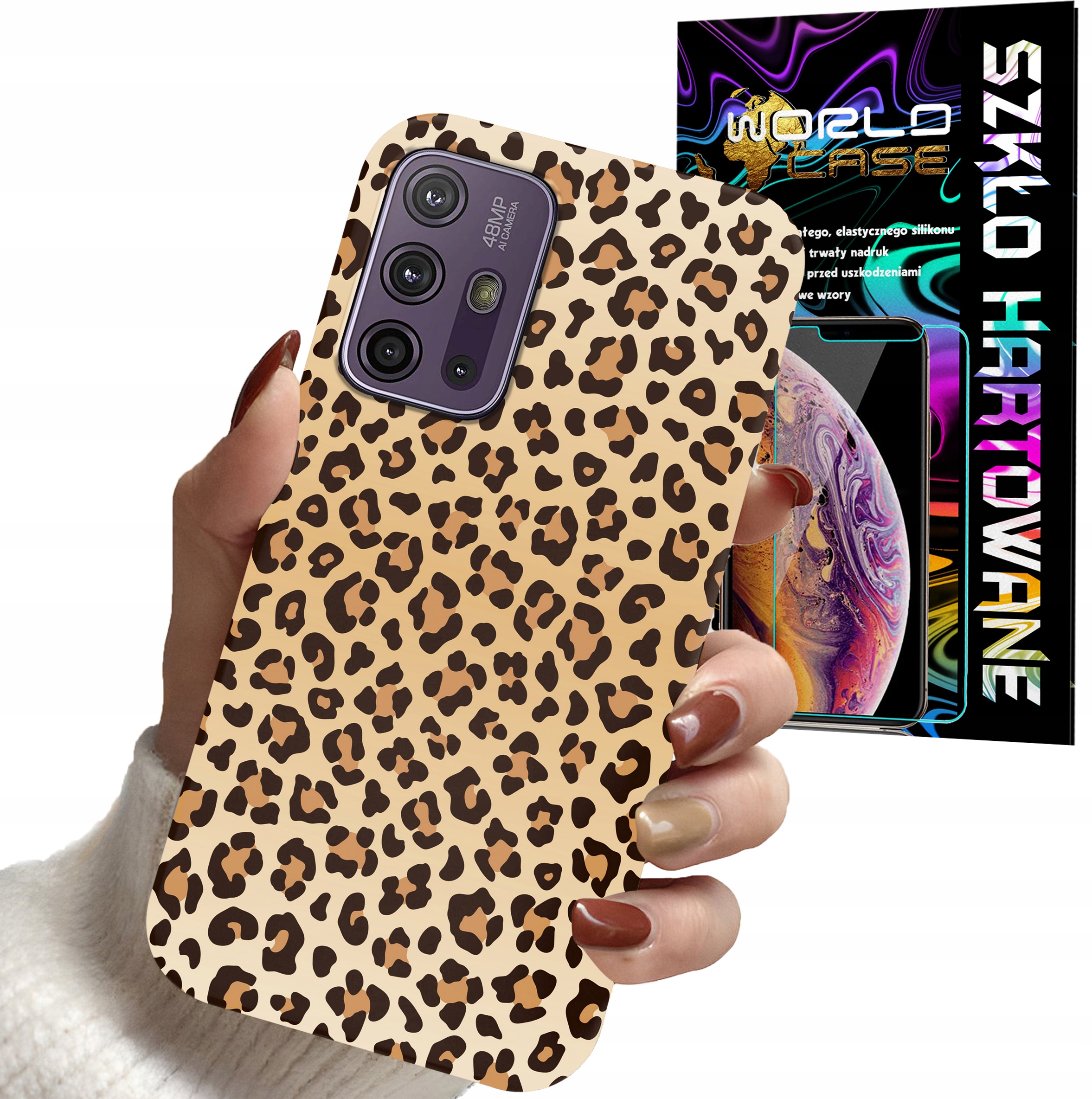 ETUI DO MOTOROLA MOTO G10 POWER - PANTERKA WZORKI MODNE WZOR KOBIET + SZKŁO