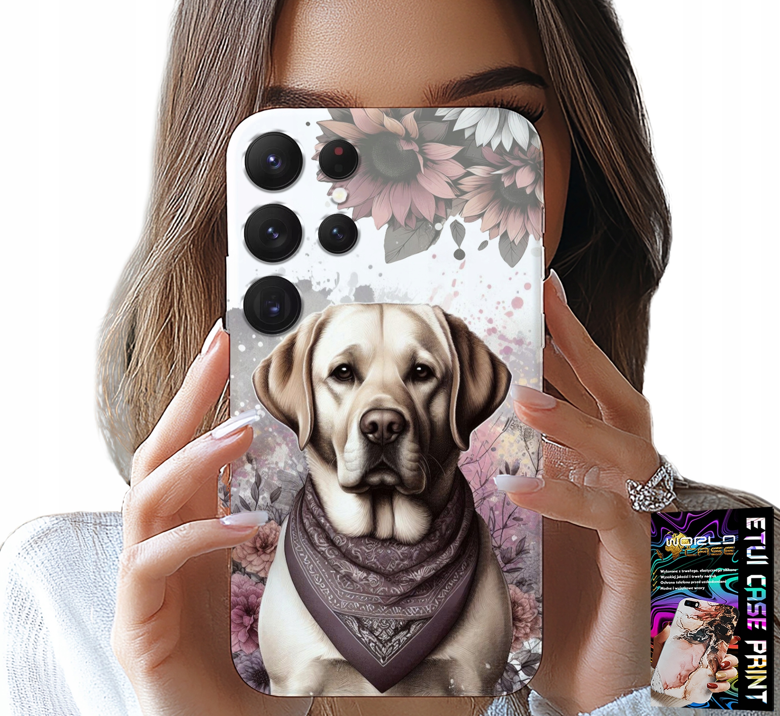 ETUI DO SAMSUNG GALAXY S23 Ultra - PIESEK PIESKI HUSKY PSIE WZORY + FOLIA