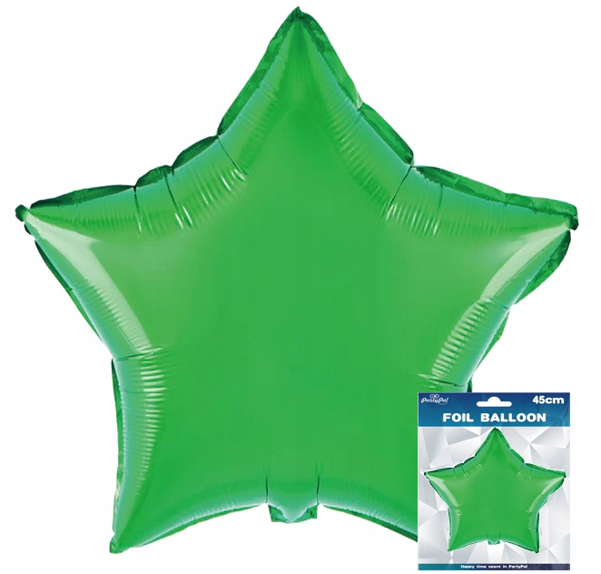 BALON FOLIOWY GWIAZDKA ZIELONY DEKORACJA URODZINOWA NA PRZYJĘCIE 3D
