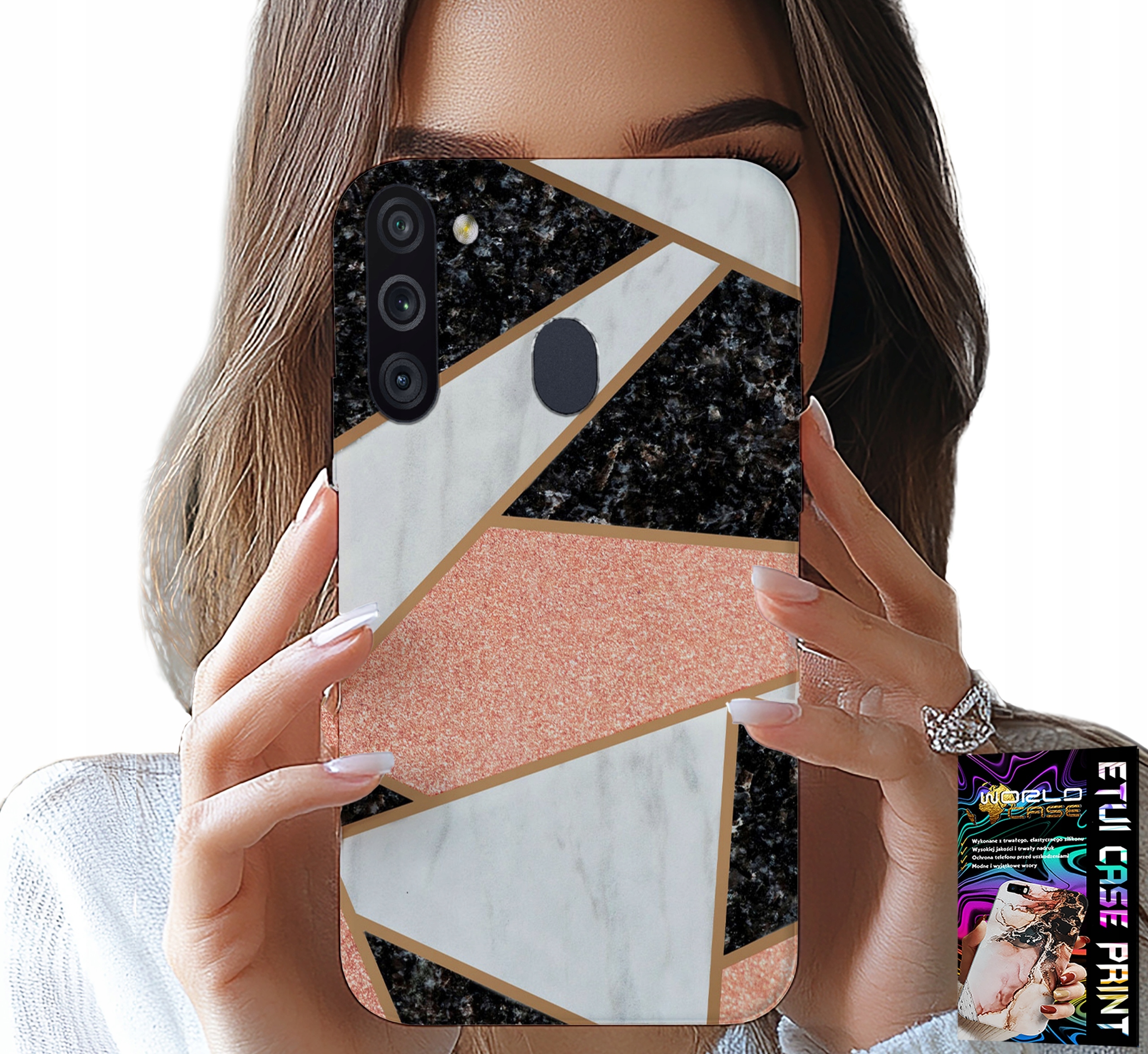 ETUI DO SAMSUNG GALAXY A21 - ELEGANCKIE MODNE WZORY CASE + SZKŁO