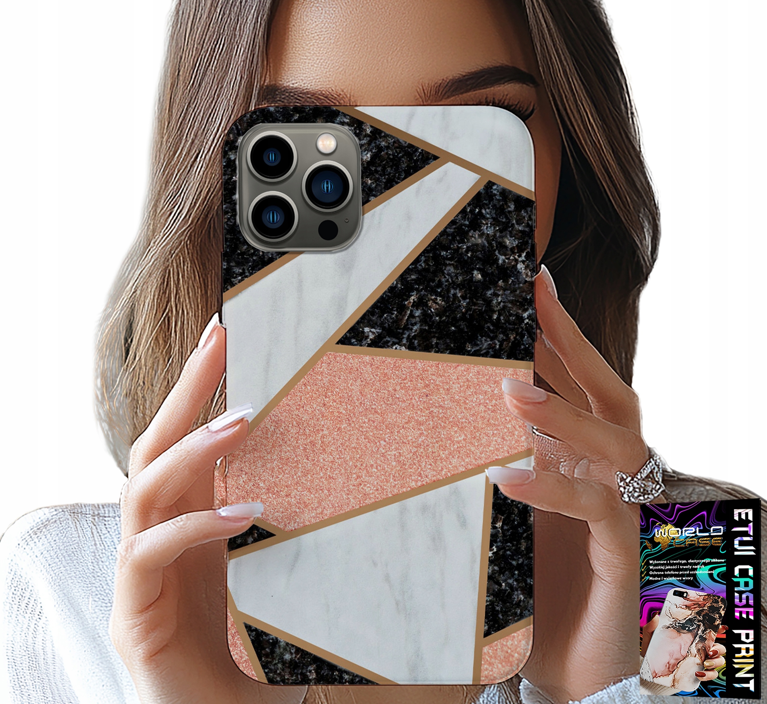 ETUI DO IPHONE 13 PRO MAX - ELEGANCKIE MODNE WZORY CASE + SZKŁO