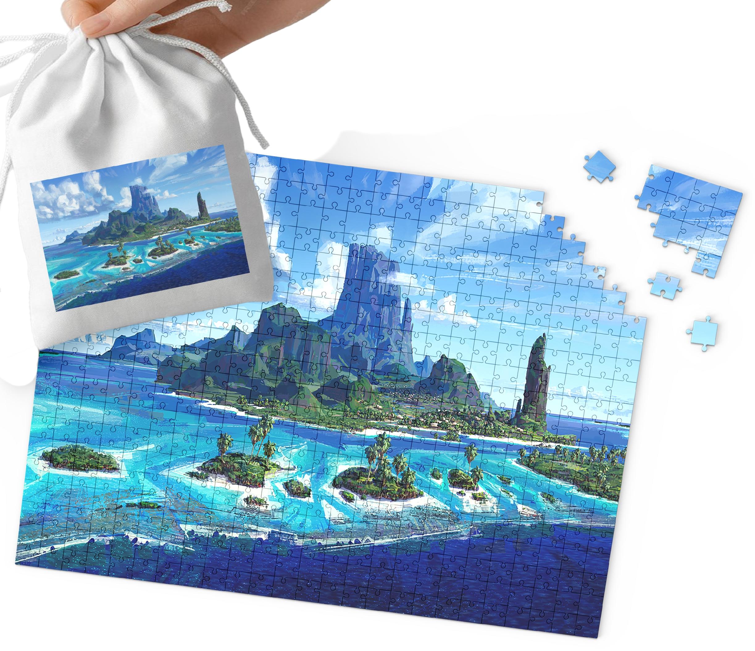 PUZZLE - VAIANA WZORY Z BAJEK I GIER DLA DZIECI 192el + WORECZEK