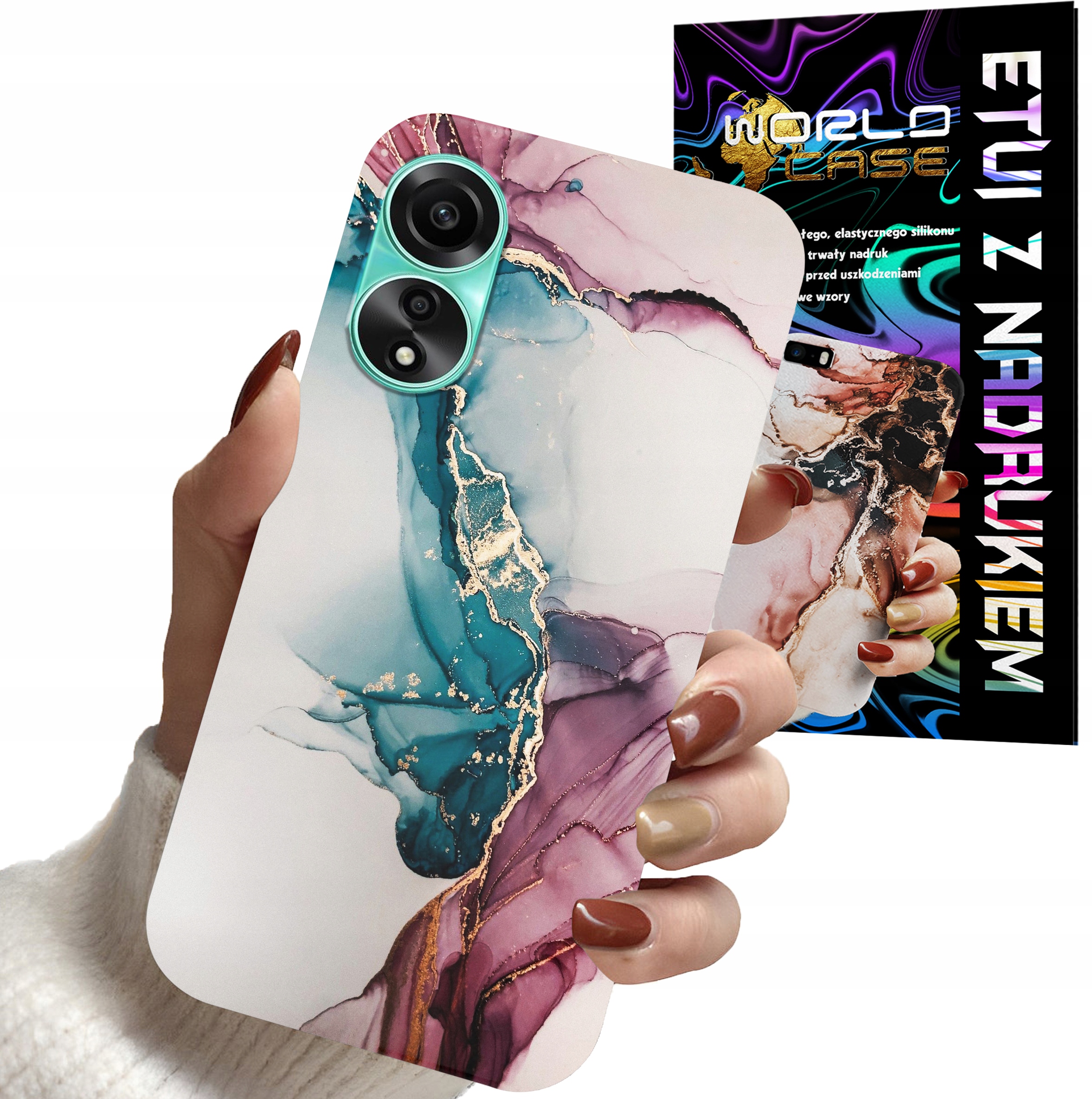 ETUI CASE DO OPPO A78 4G - MARMUR WZORY DLA KOBIET PLECKI OBUDOWA