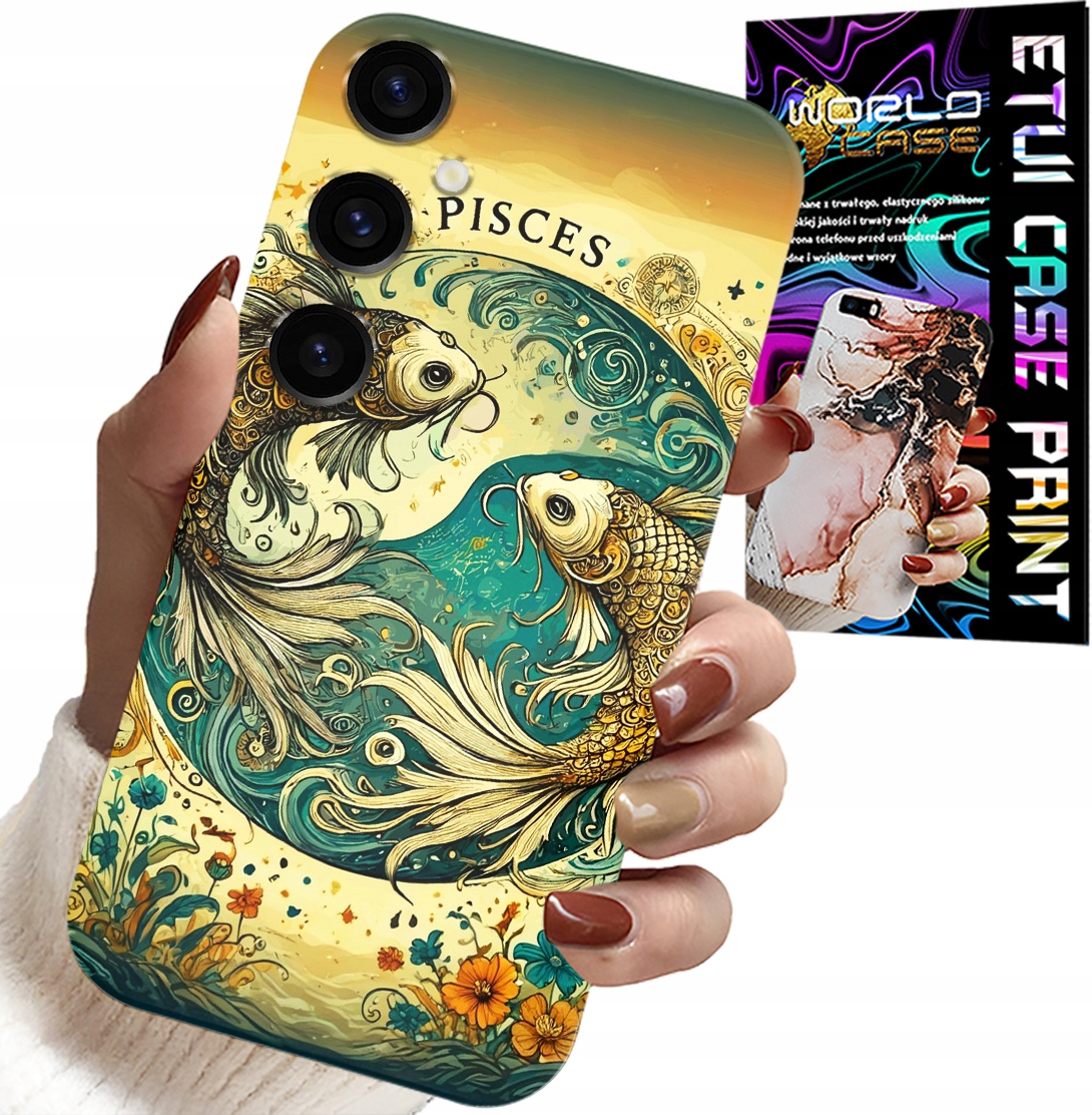 ETUI DO SAMSUNG GALAXY A04S - ZNAK ZODIAKU, RYBA ASTRONOMIA + FOLIA