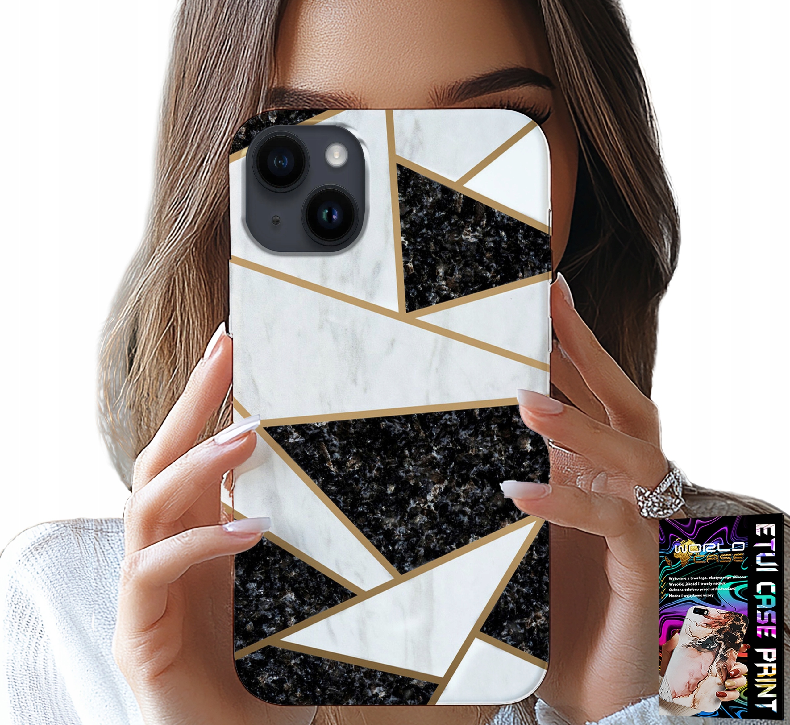 ETUI DO IPHONE 15 PLUS - ELEGANCKIE MODNE WZORY CASE + SZKŁO