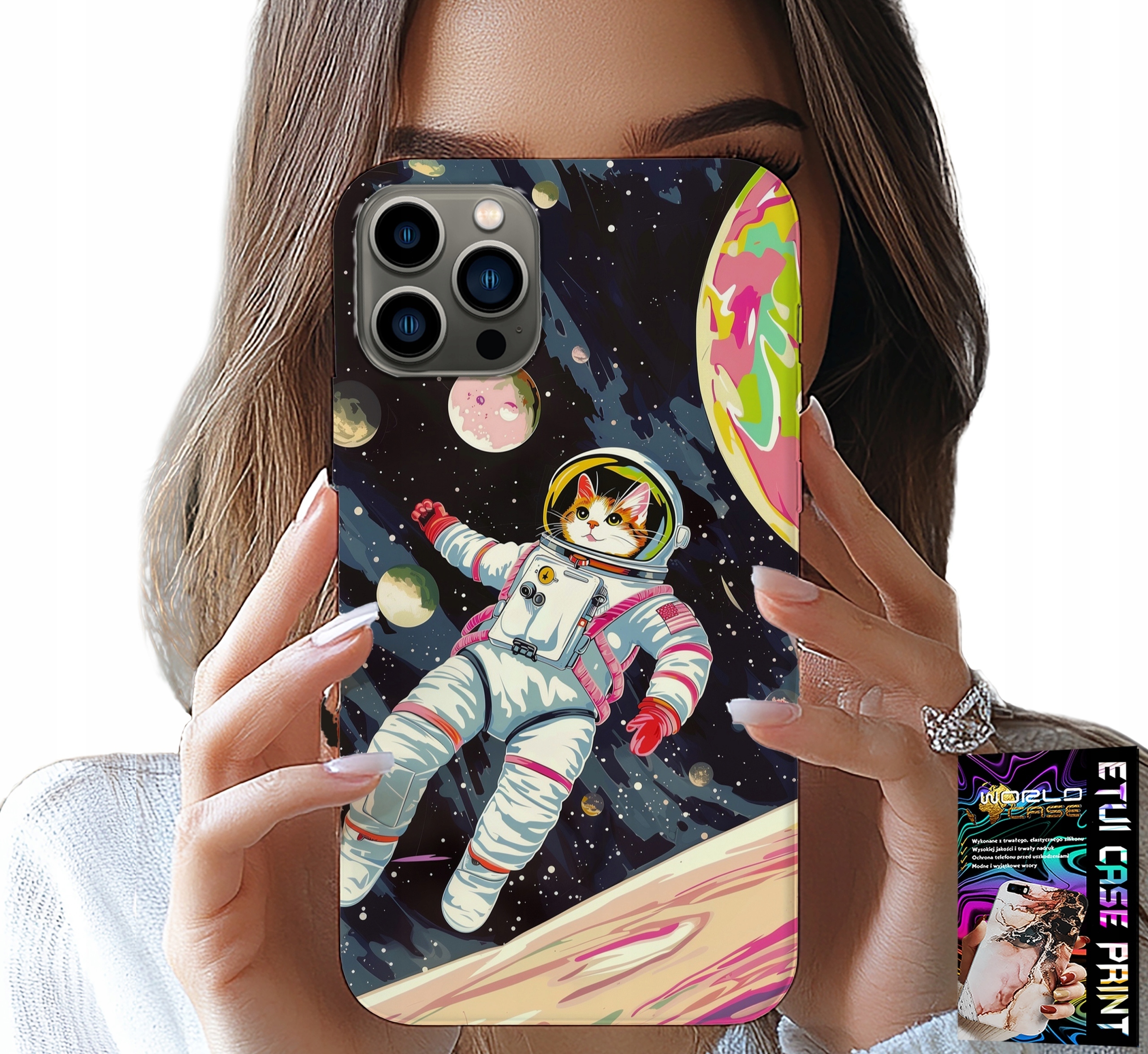 ETUI DO IPHONE 11 PRO - KOCI ASTRONAUTA KOT KOSMOS OBUDOWA CASE