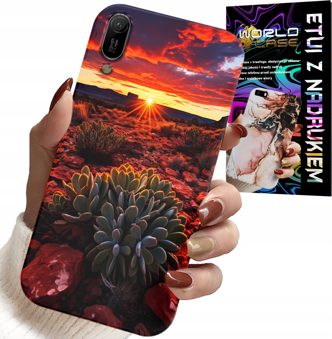 ETUI DO HUAWEI Y6 2019 - MEKSYKAŃSKA PUSTYNIA WIDOKI CASE + SZKŁO