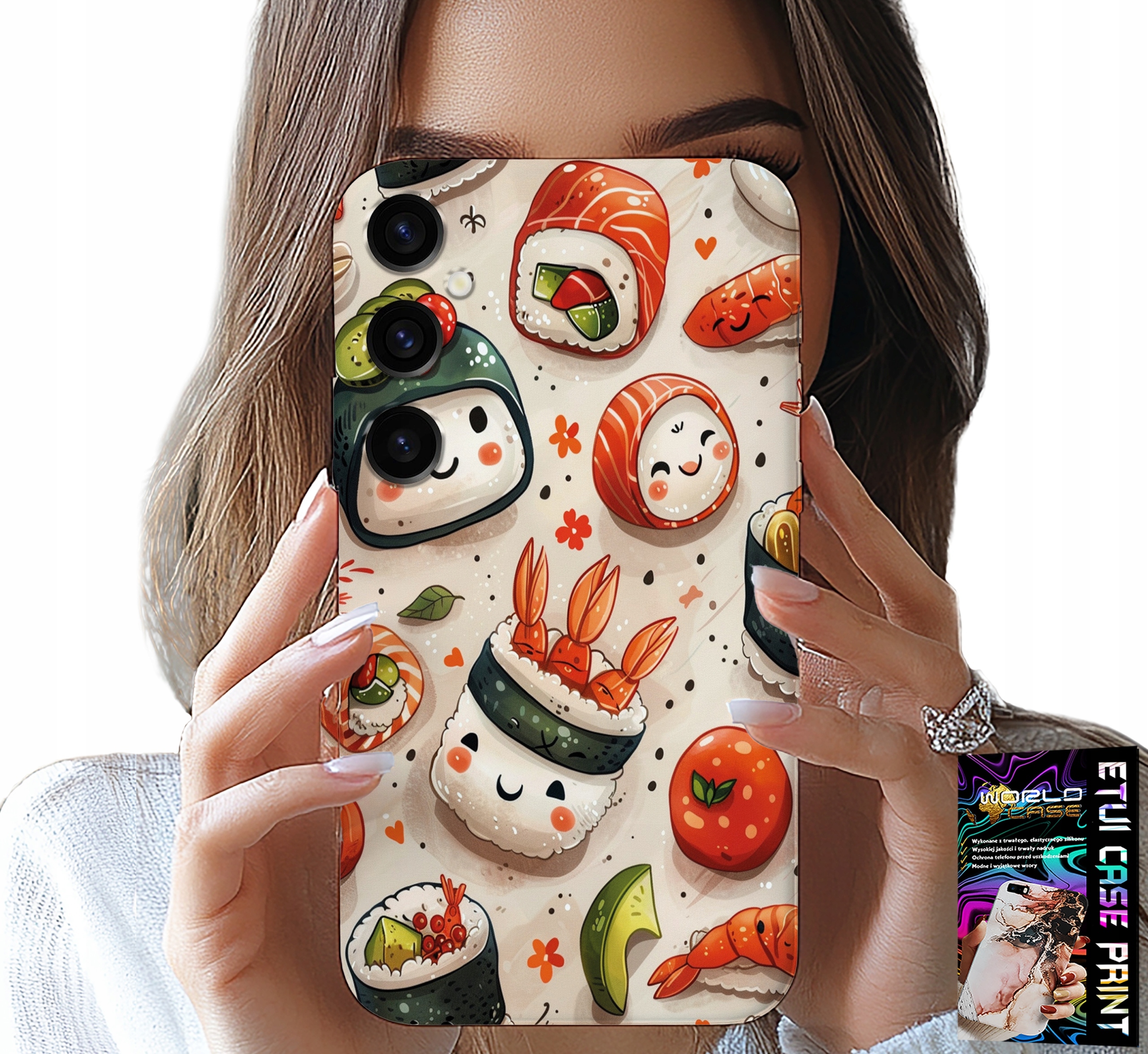 ETUI DO SAMSUNG GALAXY S25 PLUS - SŁODKIE UŚMIECHNIĘTE SUSHI OBUDOWA CASE