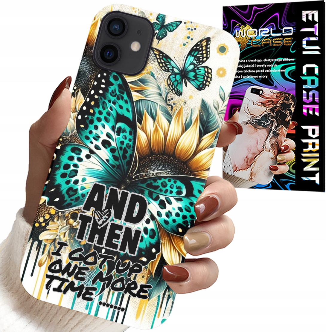 ETUI DO IPHONE 12 MINI - AND THEN I GOT UP, KOBIECE WZORY + FOLIA