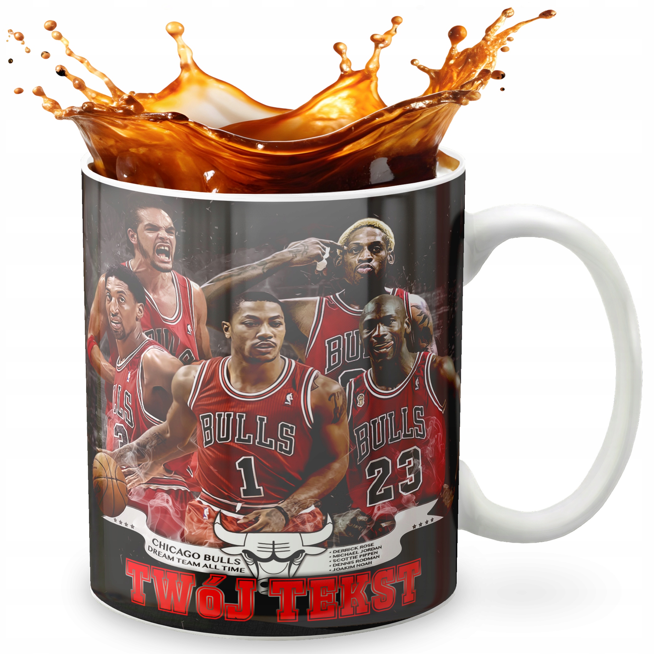 KUBEK 330ml GRAFIKA PREZENT ŚWIĘTA WZÓR - KOSZYKÓWKA SPORT + IMIĘ