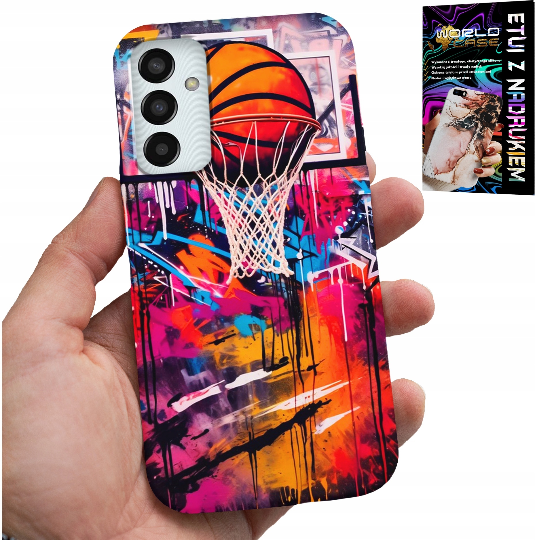 ETUI DO SAMSUNG GALAXY M23 - KOSZYKÓWKA NBA ULICZNE GRAFFITI KOSZ FAN