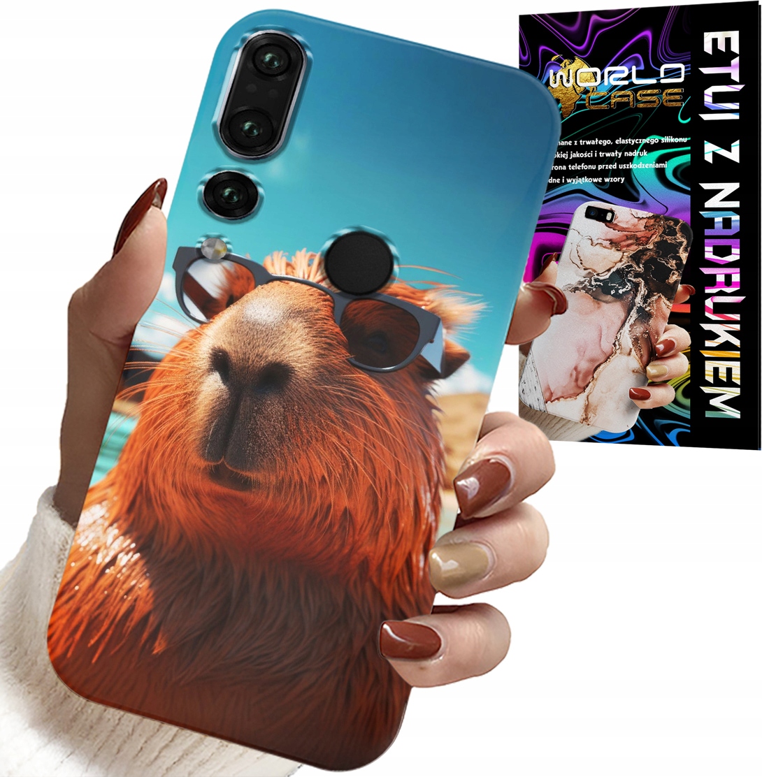 ETUI DO HUAWEI P20 PRO - SŁODKA KAPIBARA, CAPIBARA CASE + SZKŁO