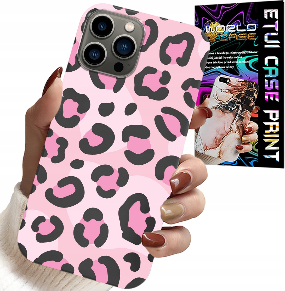 ETUI DO IPHONE 13 PRO MAX - RÓŻOWA PANTERKA PANTERA KOBIECE WZORY
