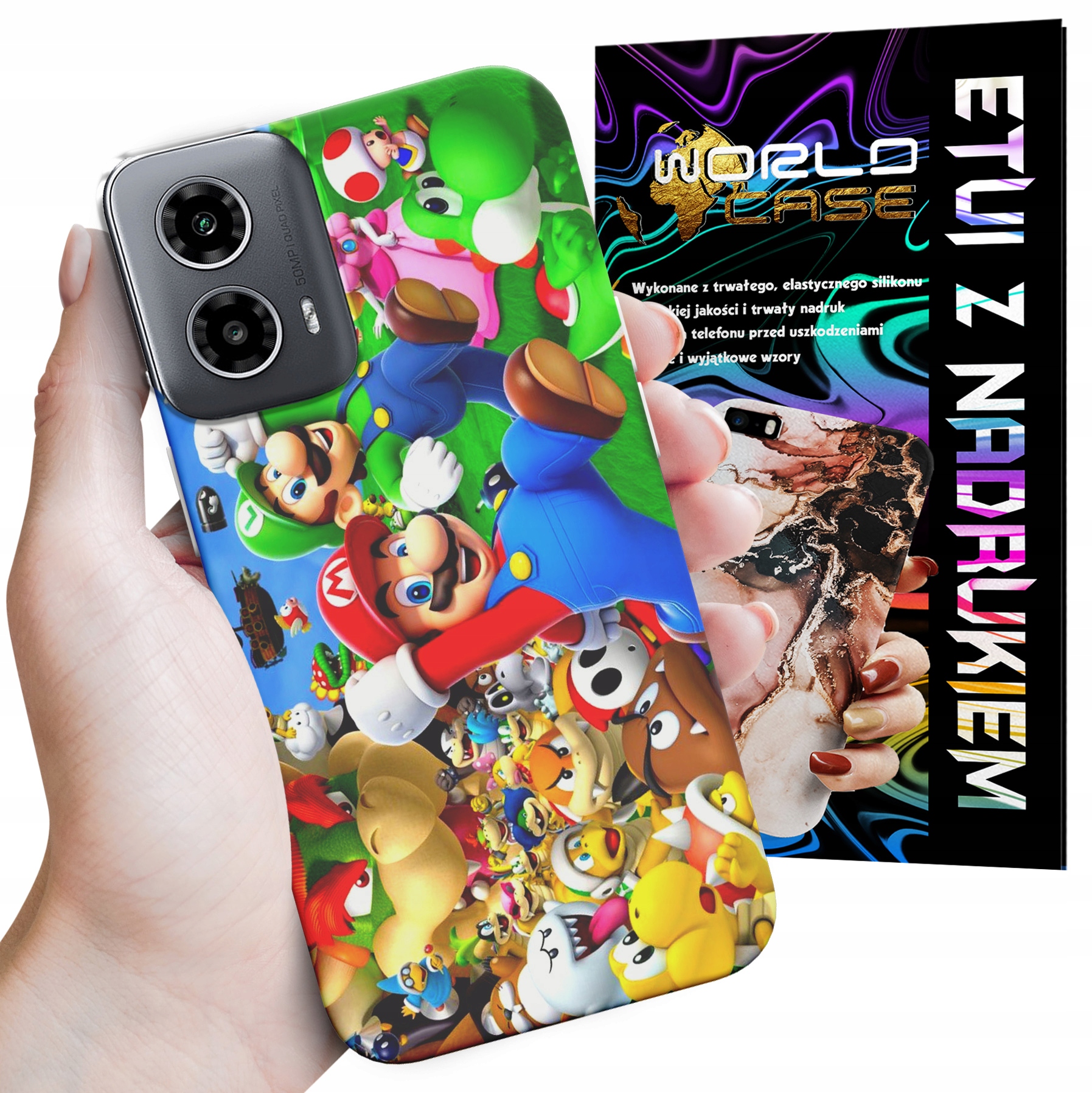 ETUI CASE DO MOTOROLA MOTO G34 5G - SUPER MARIO BROS BAJKI WZORY WYBÓR