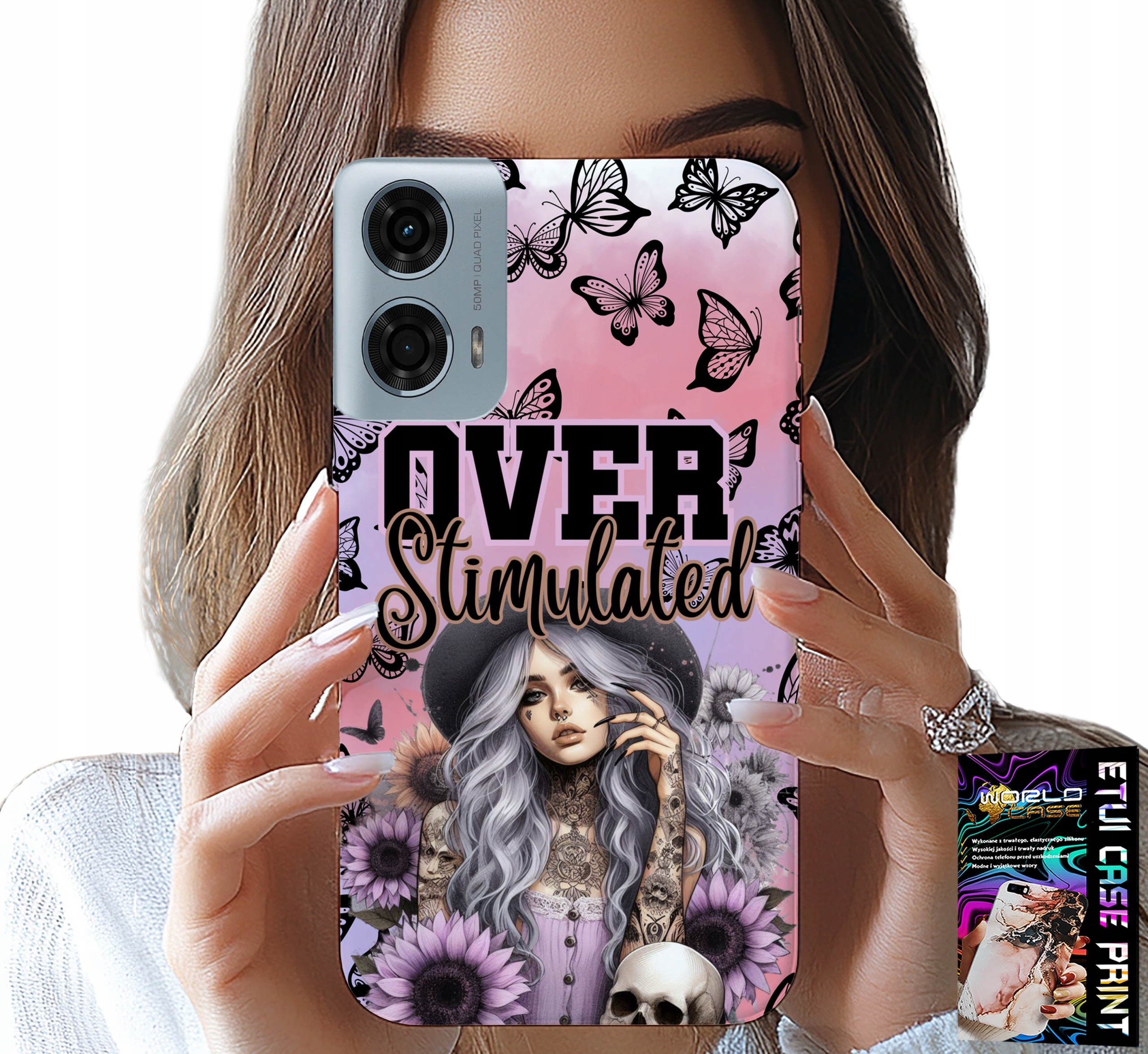 ETUI DO MOTOROLA G34 5G - OVER STIMULATED, NASTOLETNIE WZORY, CASE