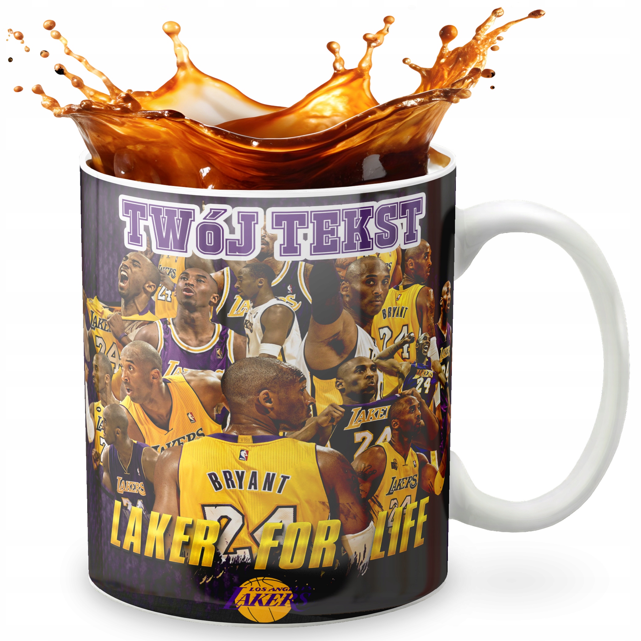 KUBEK 330ml GRAFIKA PREZENT ŚWIĘTA WZÓR - KOSZYKÓWKA SPORT + IMIĘ