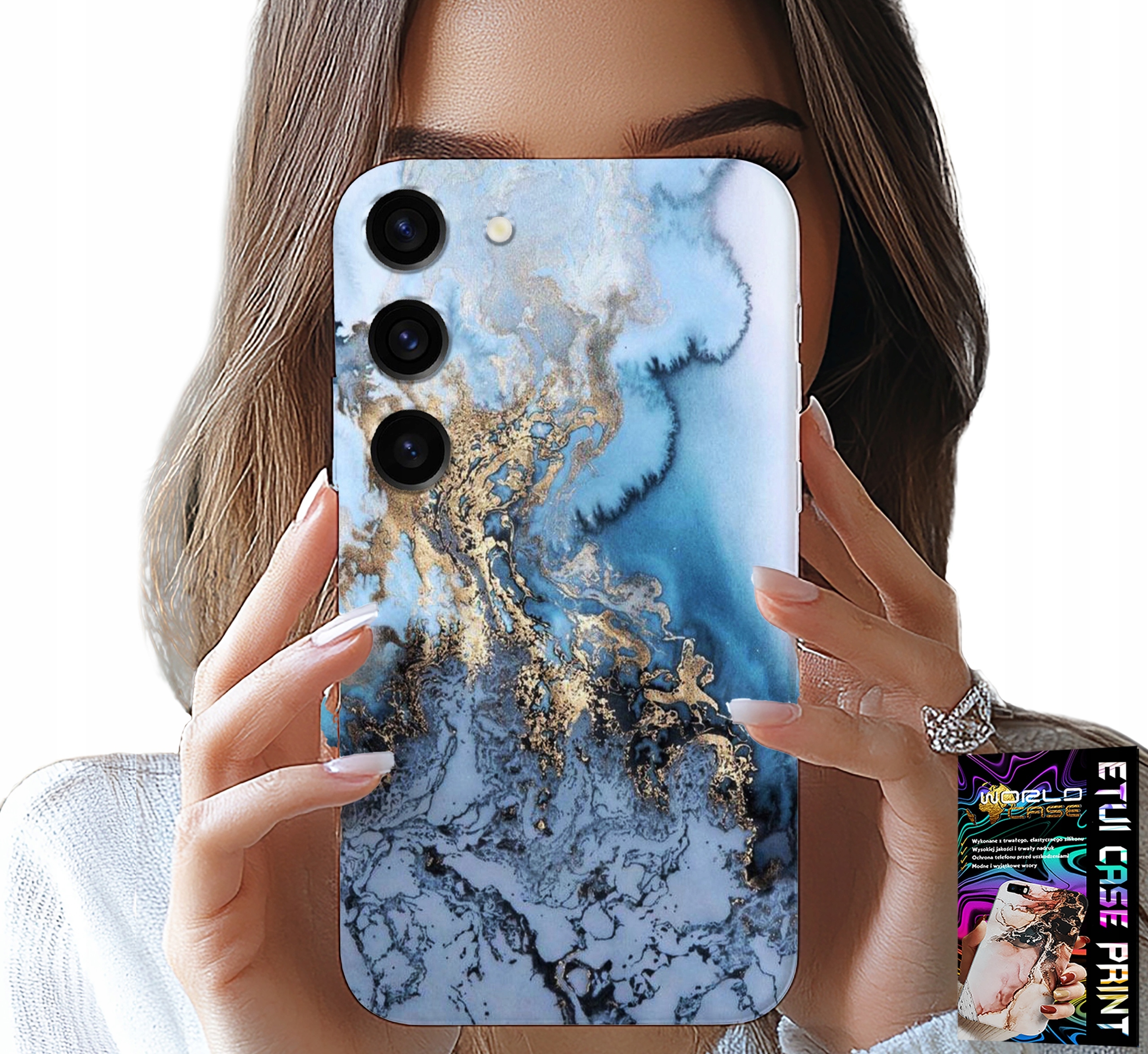 ETUI DO SAMSUNG GALAXY S23 PLUS - MARMUREK MARMURKI DAMSKIE WZORY +SZKŁO