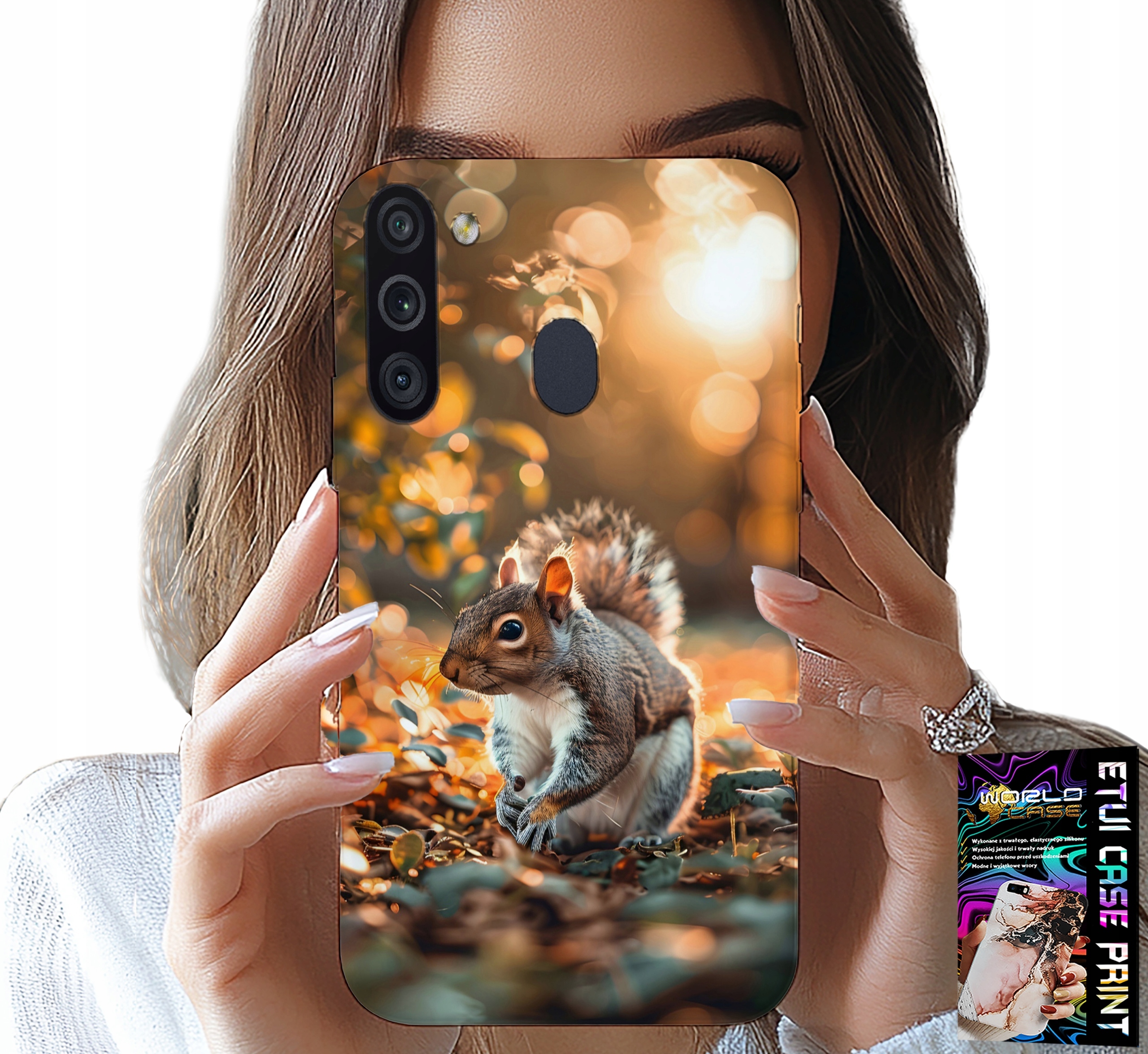 ETUI DO SAMSUNG GALAXY A21 - SŁODKA WIEWIÓRKA, CASE Z WŁASNYM MOTYWEM