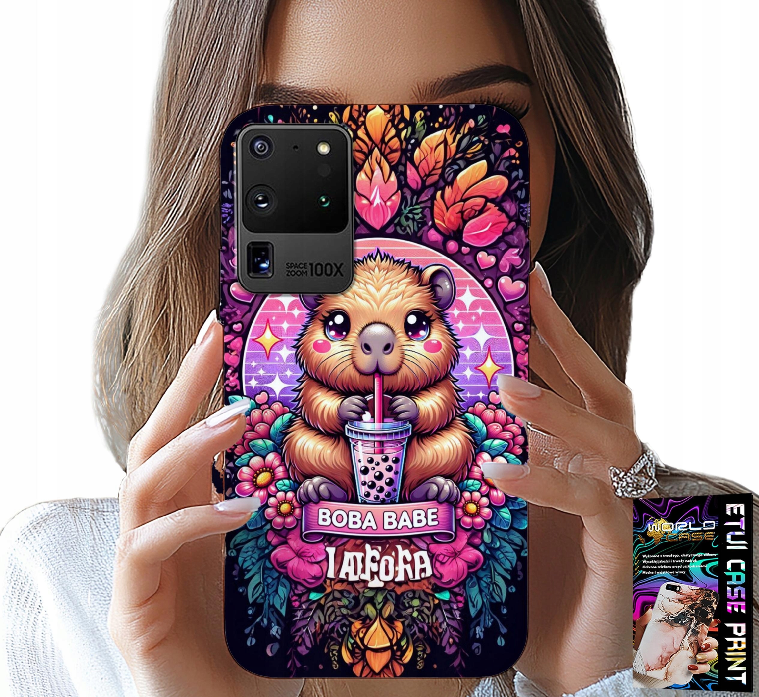 ETUI DO SAMSUNG GALAXY S20 Ultra - SŁODKA KAPIBARA Z SZEJKIEM, SUPER WZORY