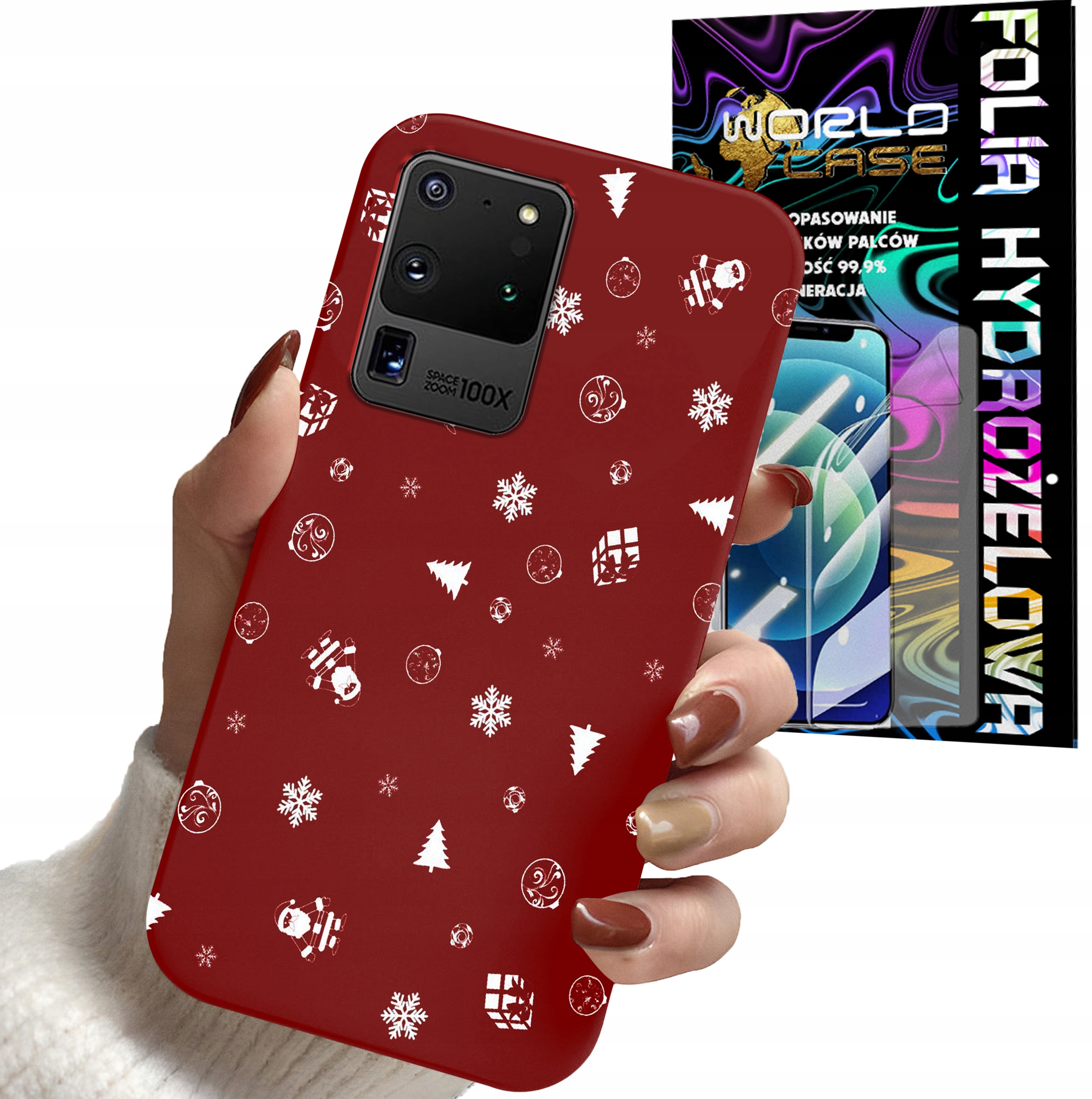 ETUI DO SAMSUNG S20 ULTRA - ŚWIĄTECZNE WZORY CHOINKA MIKOŁAJ + FOLIA