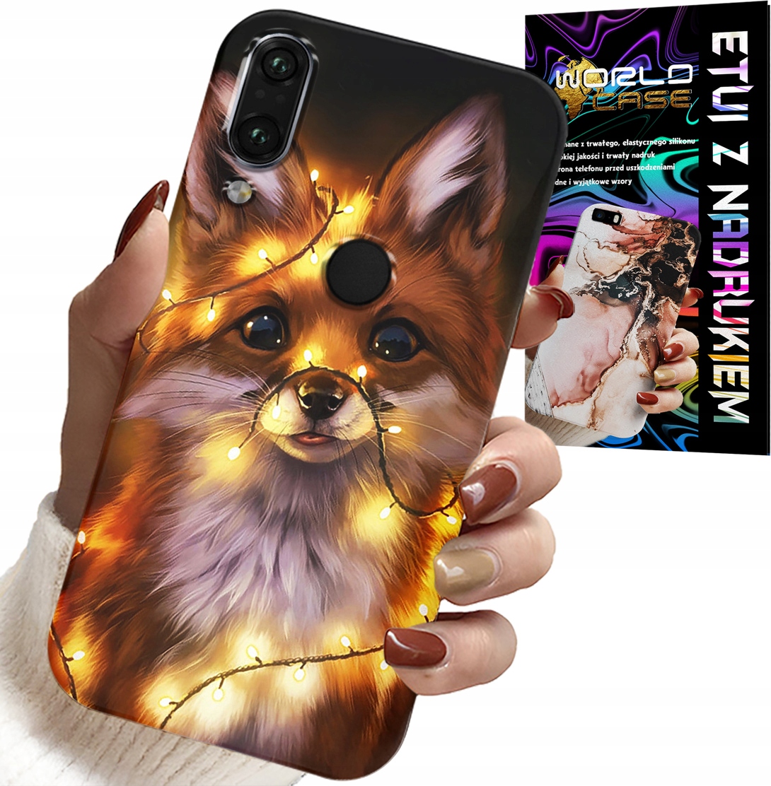 ETUI DO XIAOMI NOTE 7 - SŁODKI LISEK ZWIERZĘTA LEŚNE CASE +SZKŁO