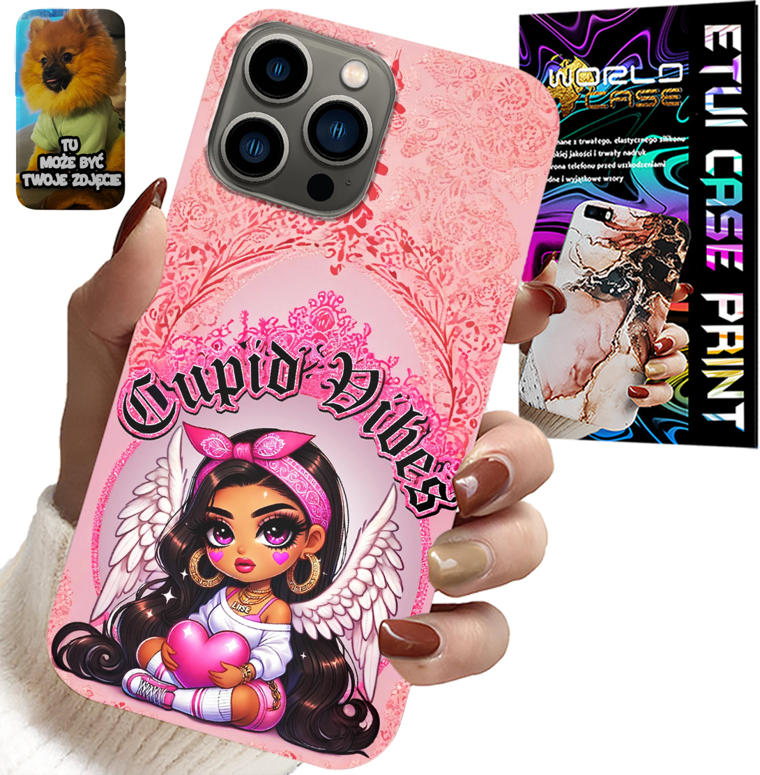 ETUI DO IPHONE 13 PRO - CUPID VIBES Z UROCZĄ ANIOŁKIEM PLECKI