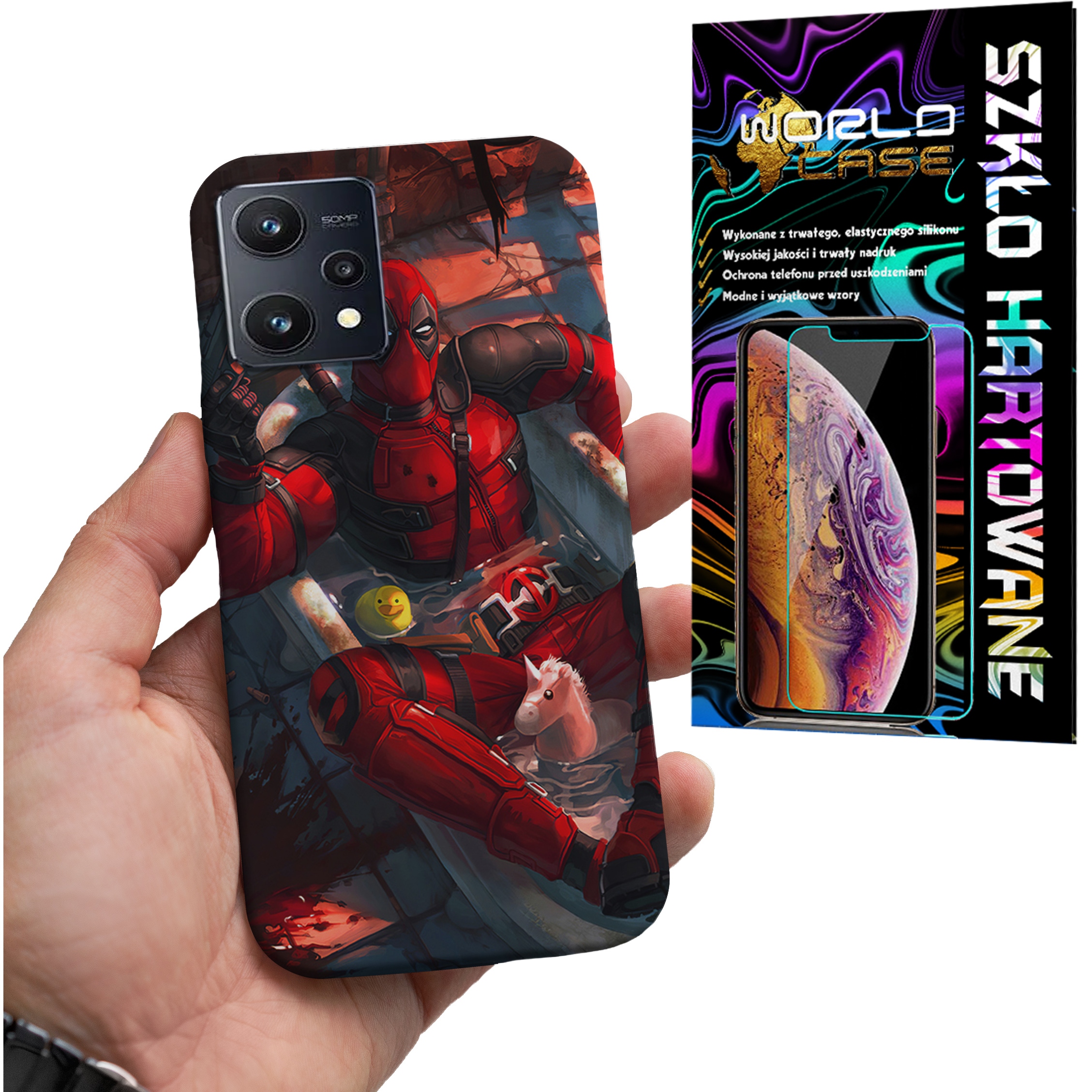ETUI DO REALME 9 5G - DEADPOOL MARVEL FILMY SERIALE + SZKŁO