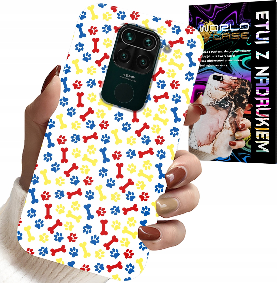 ETUI DO XIAOMI NOTE 9 - ŁAPKI KOŚCI PIES PATROL BAJKI + SZKŁO