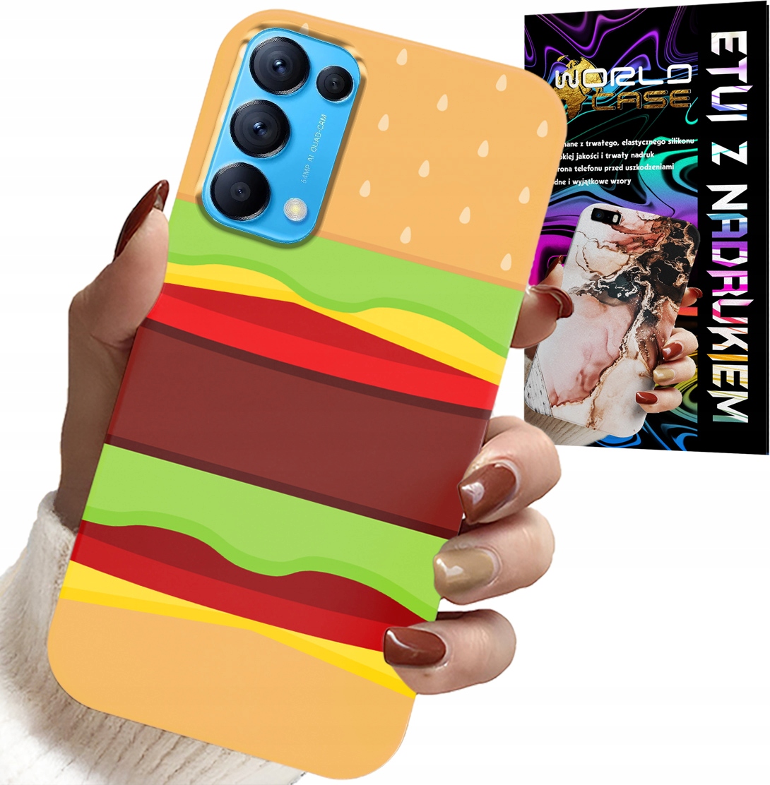 ETUI DO OPPO FIND X3 LITE - CASE BURGER CHEESEBURGER OBUDOWA PREZENT