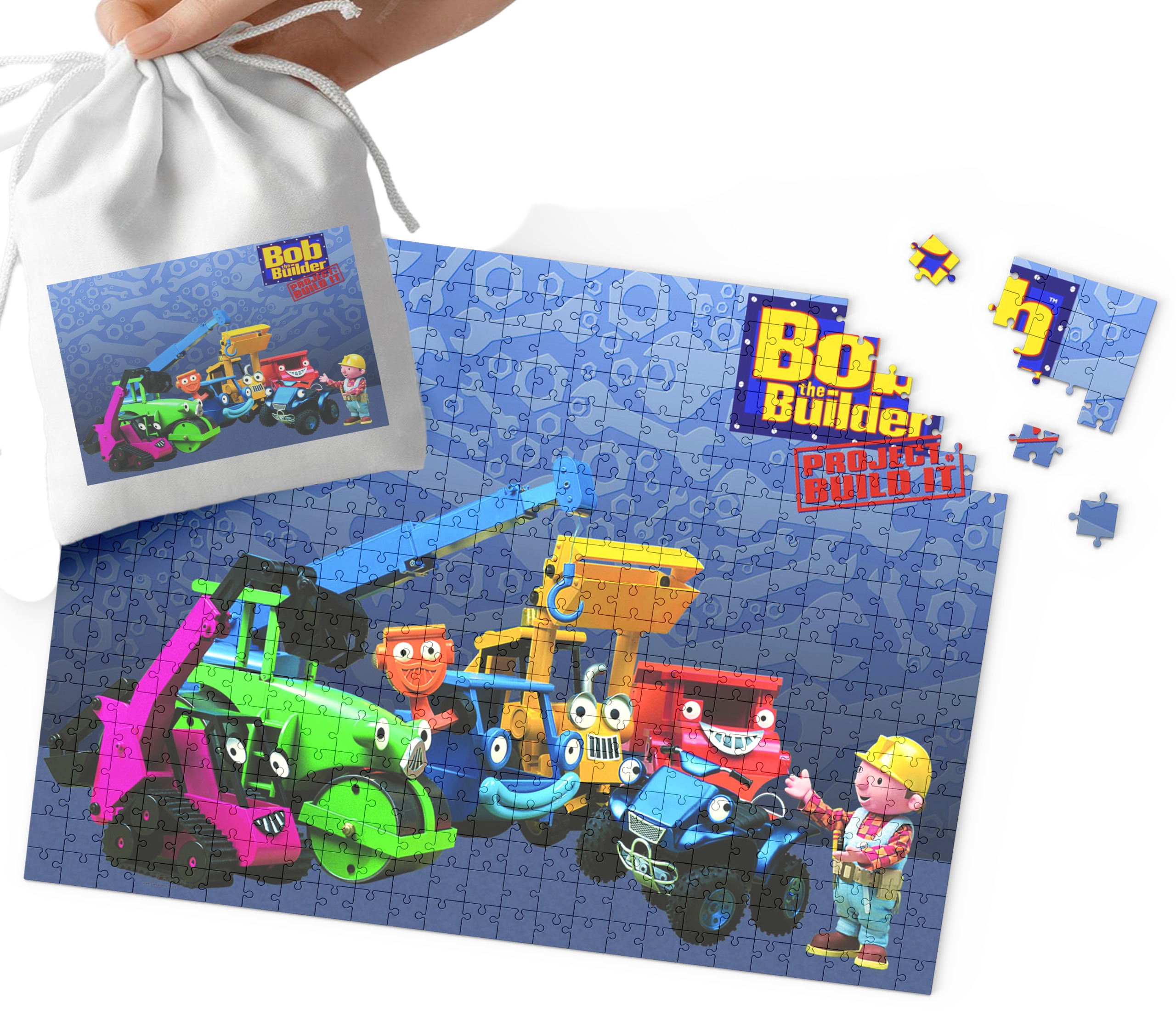 PUZZLE - Bob Budowniczy WZORY Z BAJEK PREZENT NA ŚWIĘTA 252el + WORECZEK