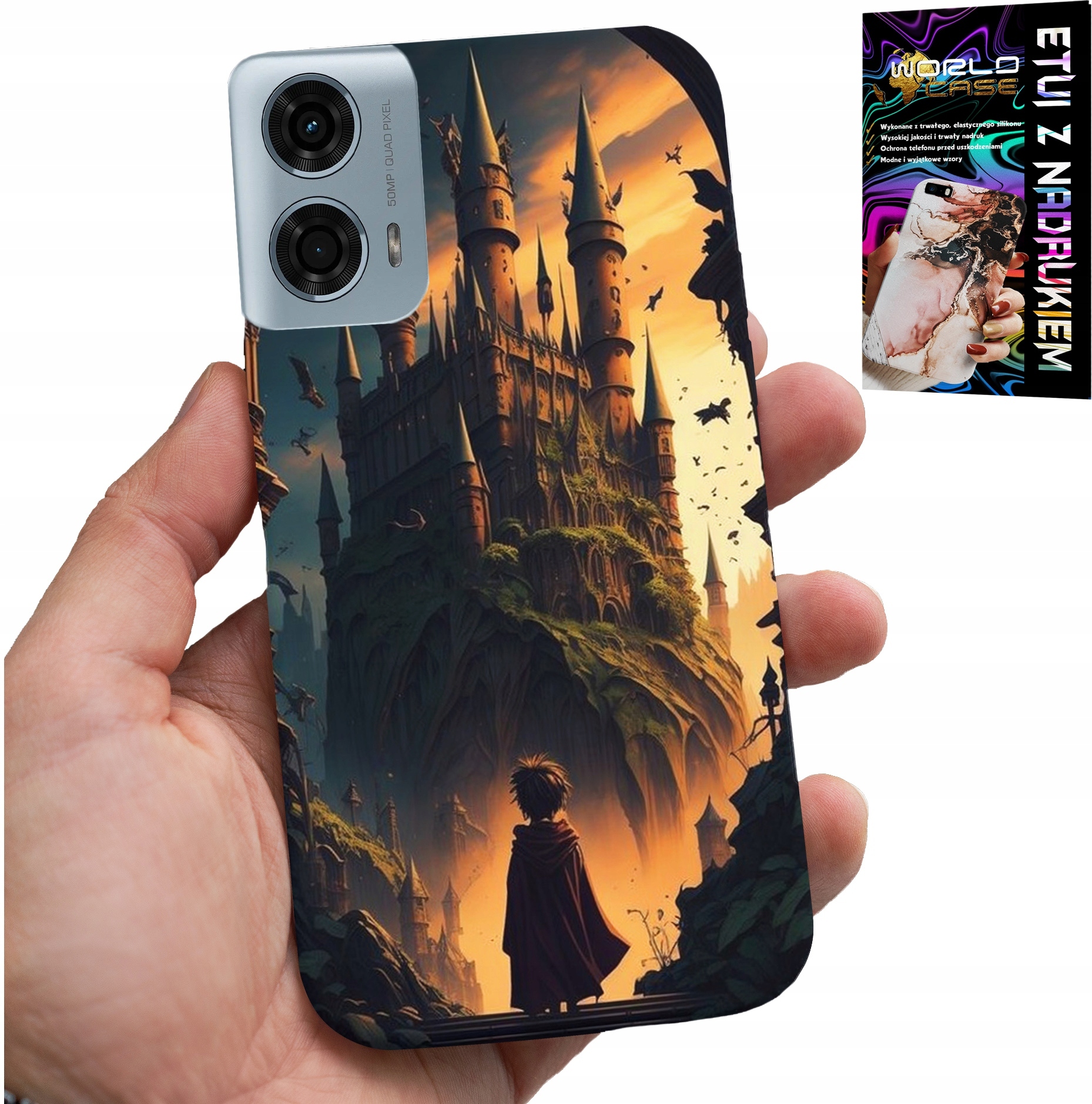 ETUI DO MOTOROLA G34 5G - CASE DLA FANA MAGII MAGÓW RÓŻDŻKA ZAMEK