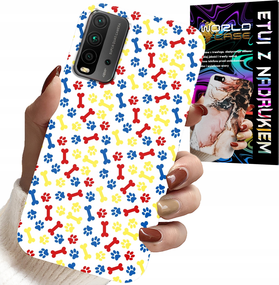 ETUI DO XIAOMI REDMI 9T - ŁAPKI KOŚCI PIES PATROL BAJKI + SZKŁO