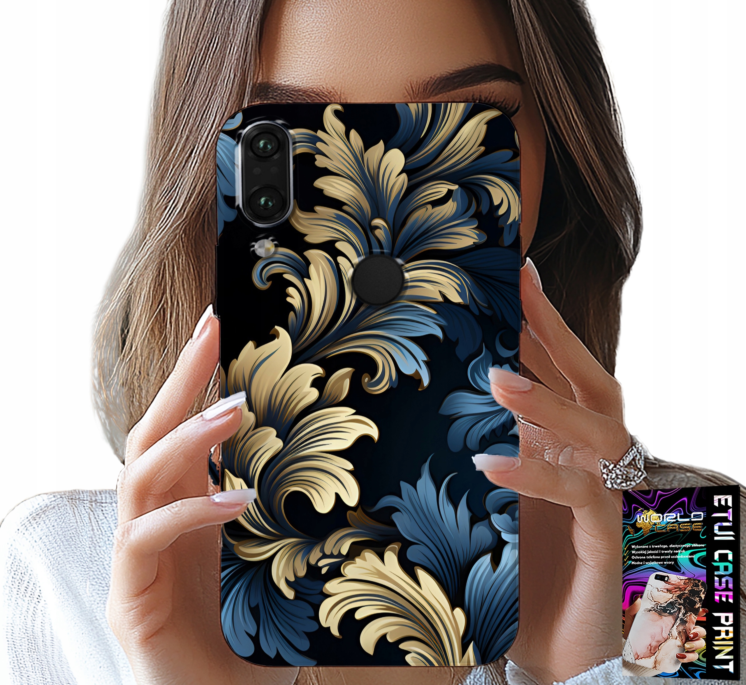 ETUI DO HUAWEI P SMART 2019 - ELEGANCKIE ZŁOTE MODNE WZORY FUTERAŁ