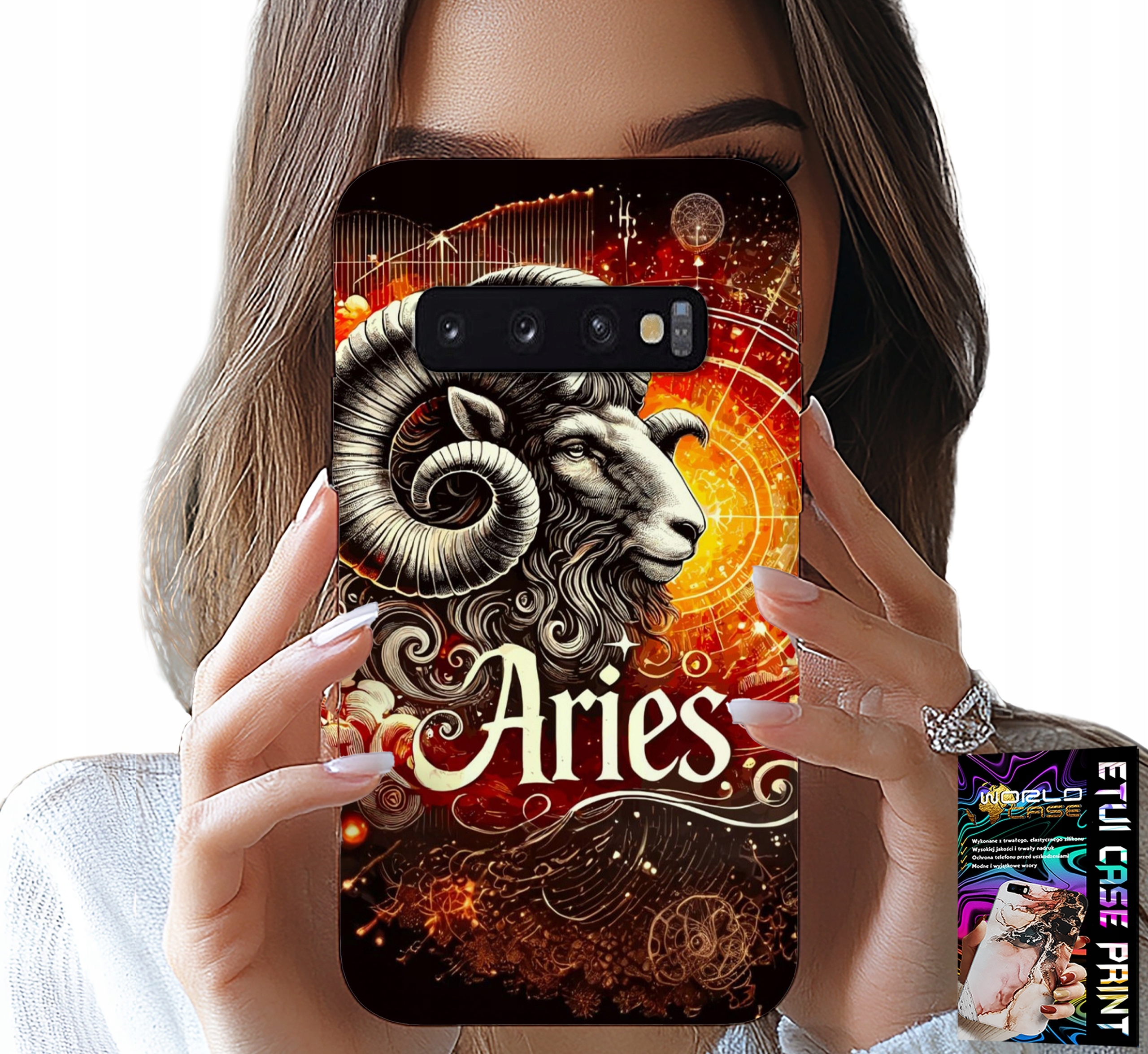 ETUI DO SAMSUNG GALAXY S10 - ZNAK ZODIAKU, KOZIOROŻEC, ASTRONOMIA