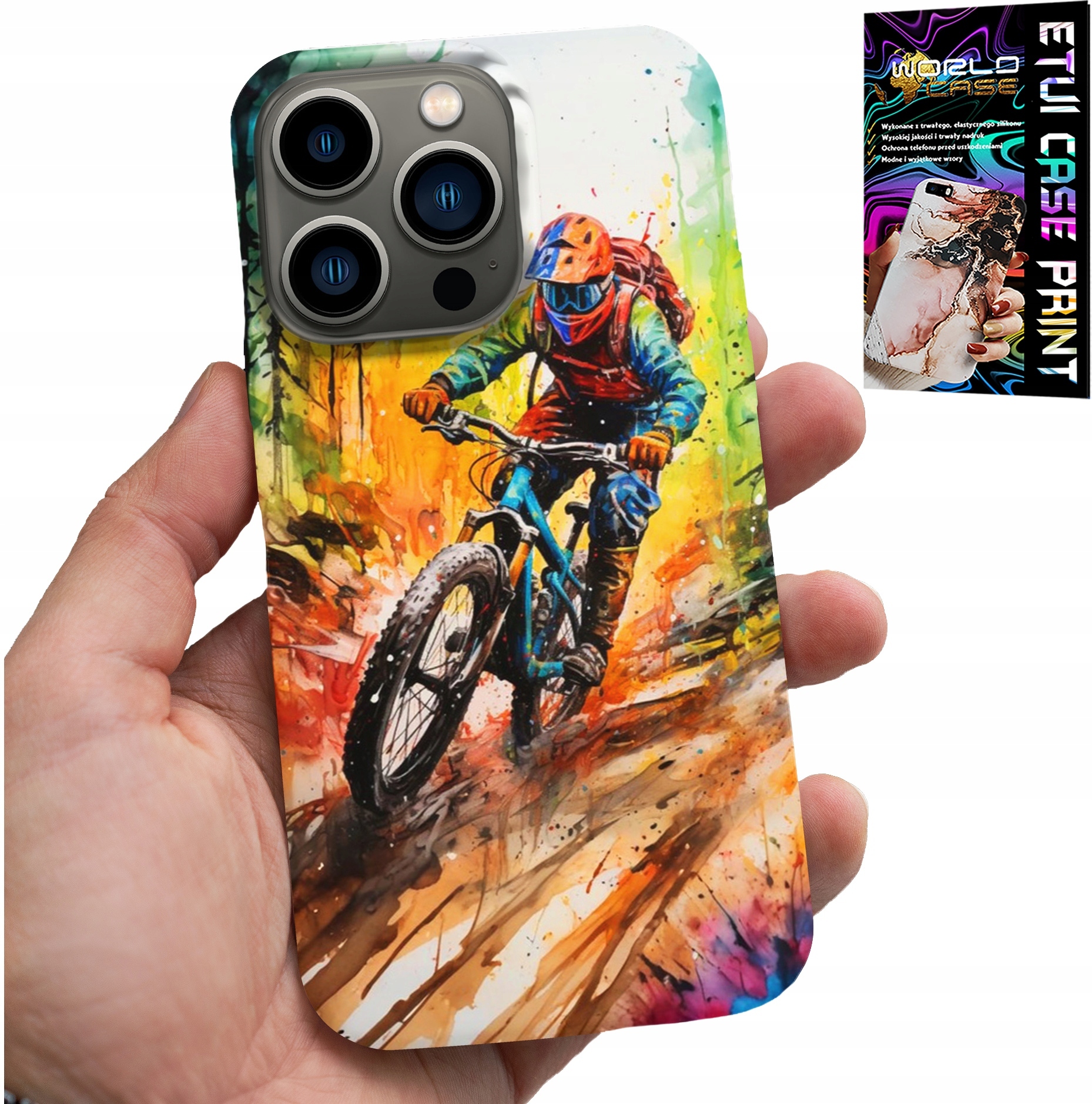 ETUI DO IPHONE 16 PRO - ROWERY GÓRSKIE WYPRAWY EKSTREMALNE SZKŁO