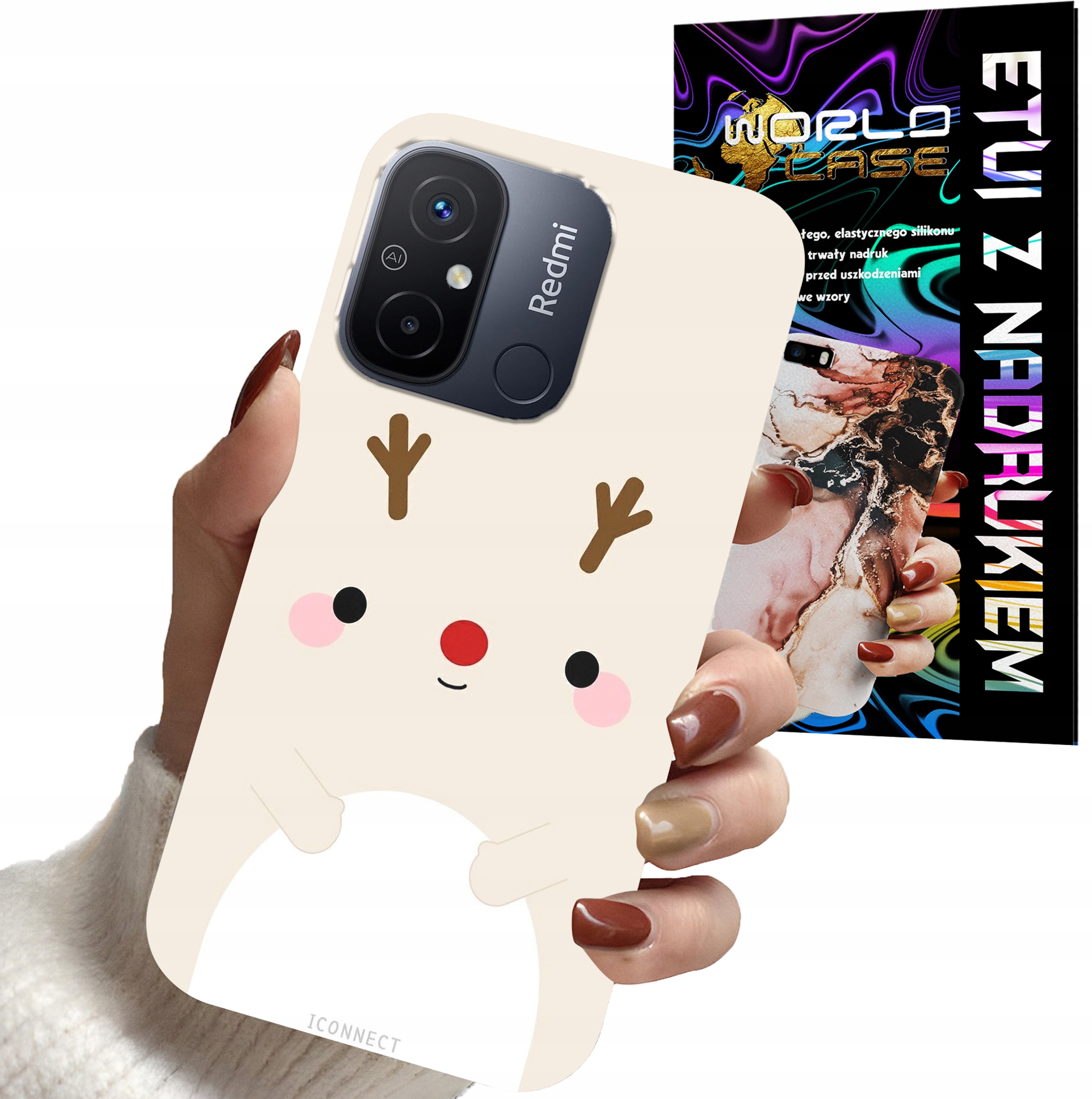 ETUI CASE DO XIAOMI REDMI 12C - ŚWIĄTECZNE WZORY RENIFER MIKOŁAJ ŚWIĘTA