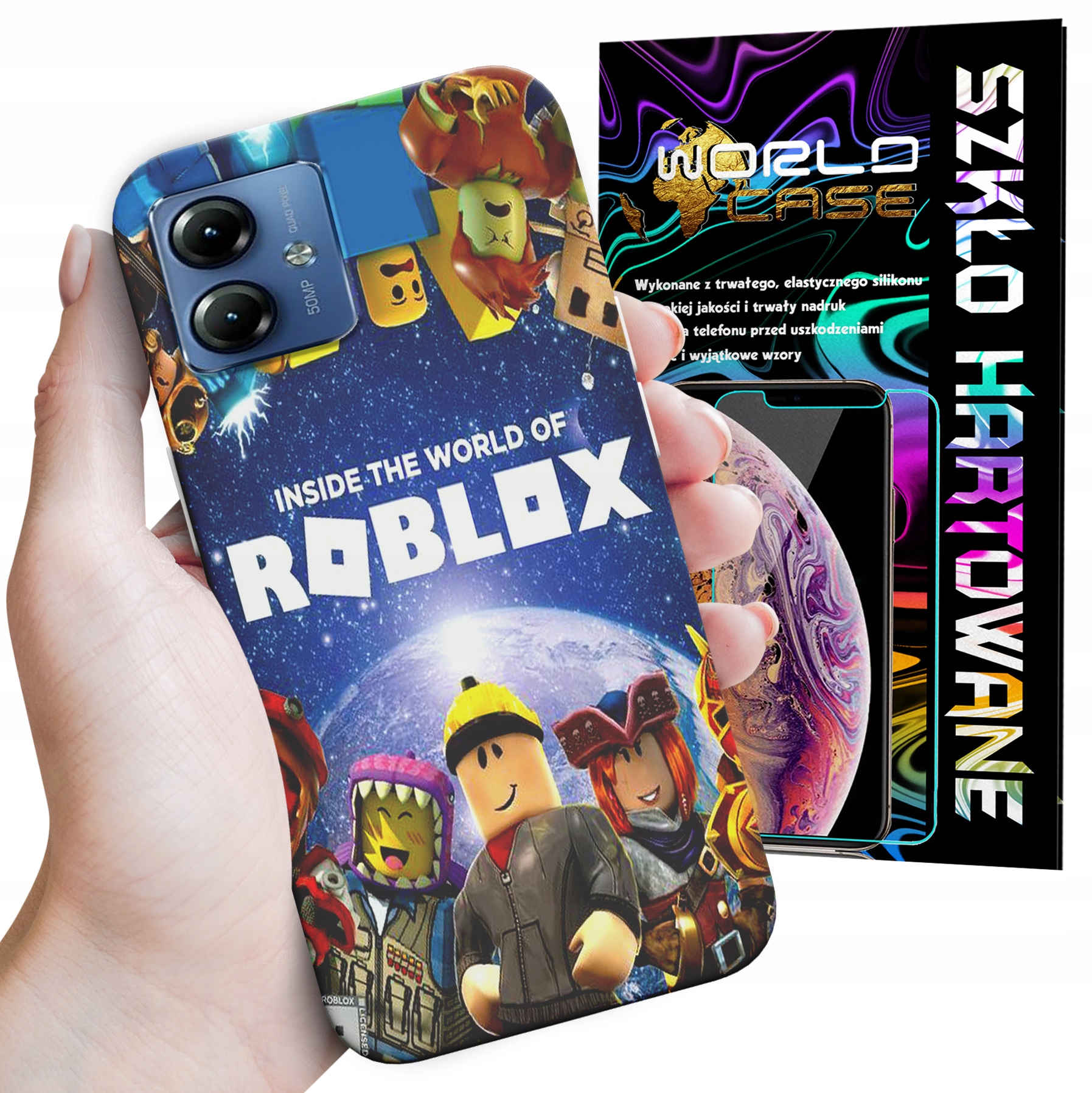 ETUI DO MOTOROLA MOTO G14 - ROBLOX GRY BAJKI FORTNITE GTA + SZKŁO