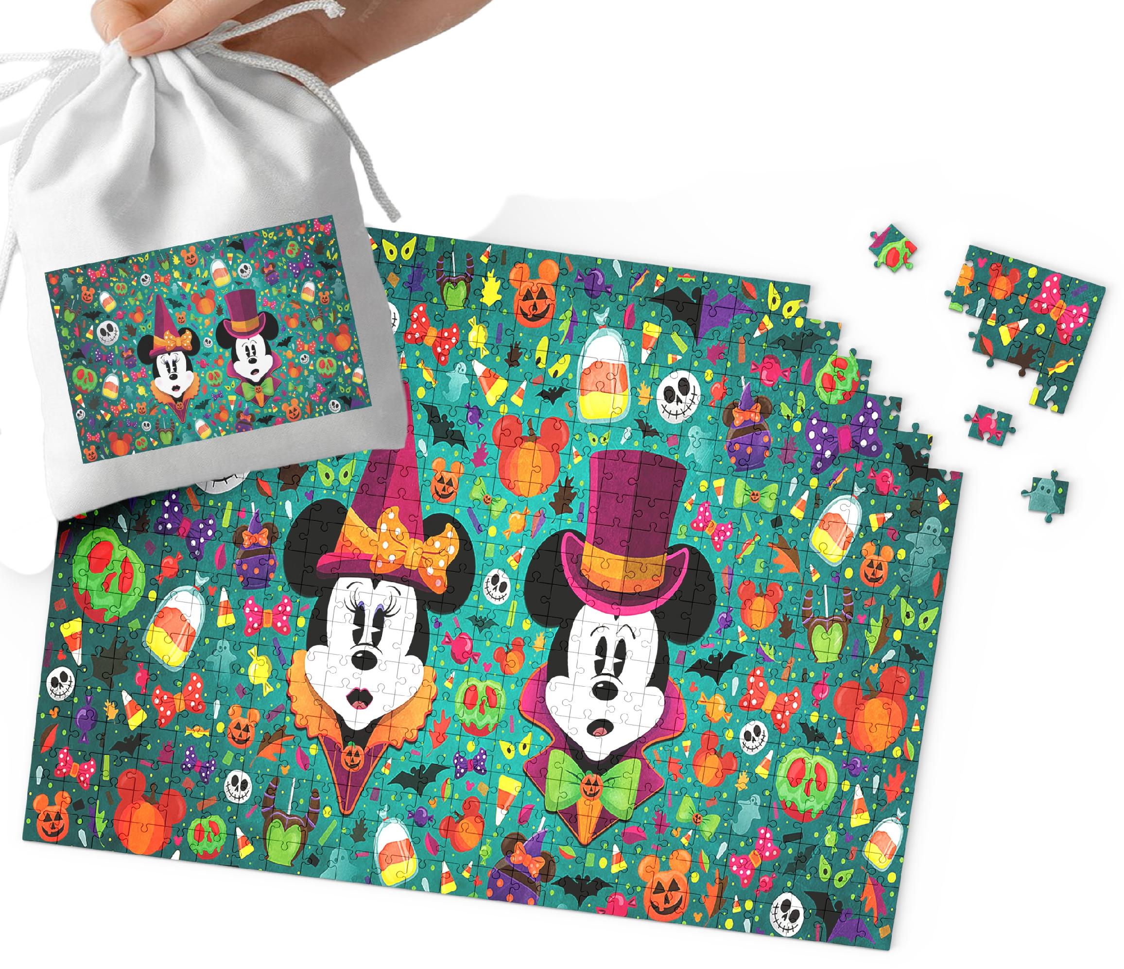 PUZZLE - MYSZKA MICKEY MIKI WZORY Z BAJEK PREZENT DLA DZIECI 24el +WORECZEK
