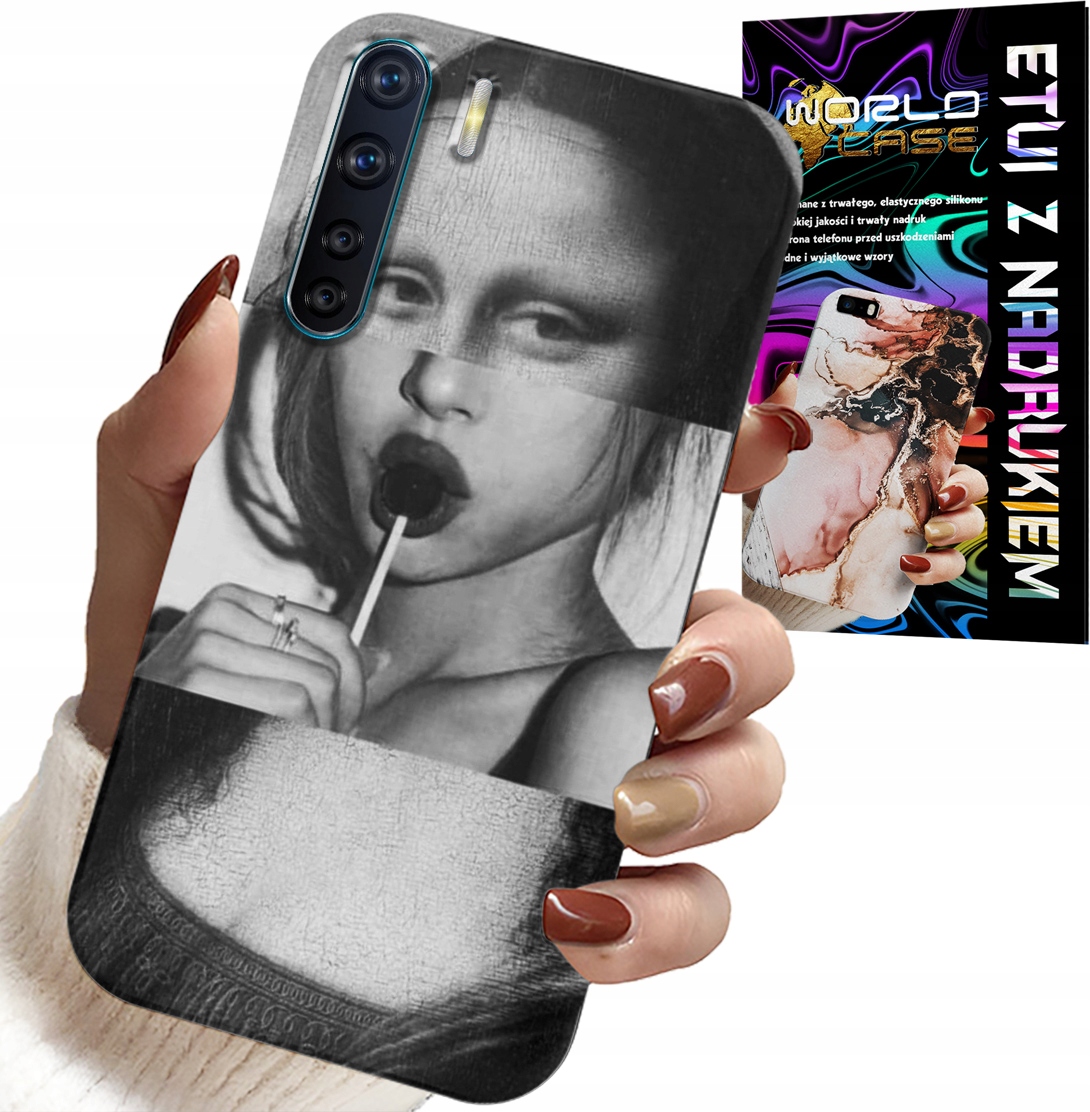 ETUI DO OPPO A91 - MONA LISA Z LIZAKIEM MODNE WZORY CASE