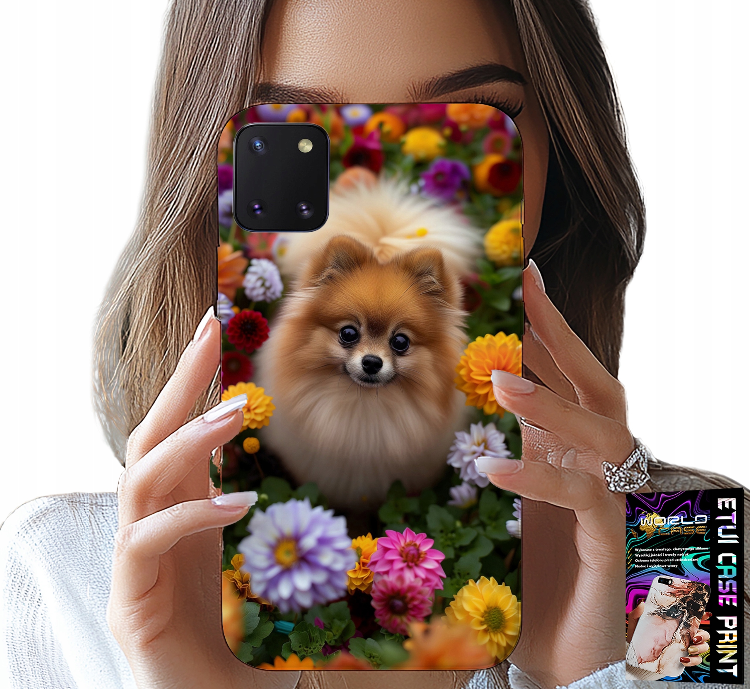 ETUI DO SAMSUNG GALAXY A81 - SŁODKI PIESEK, POMERANIAN CASE + SZKŁO