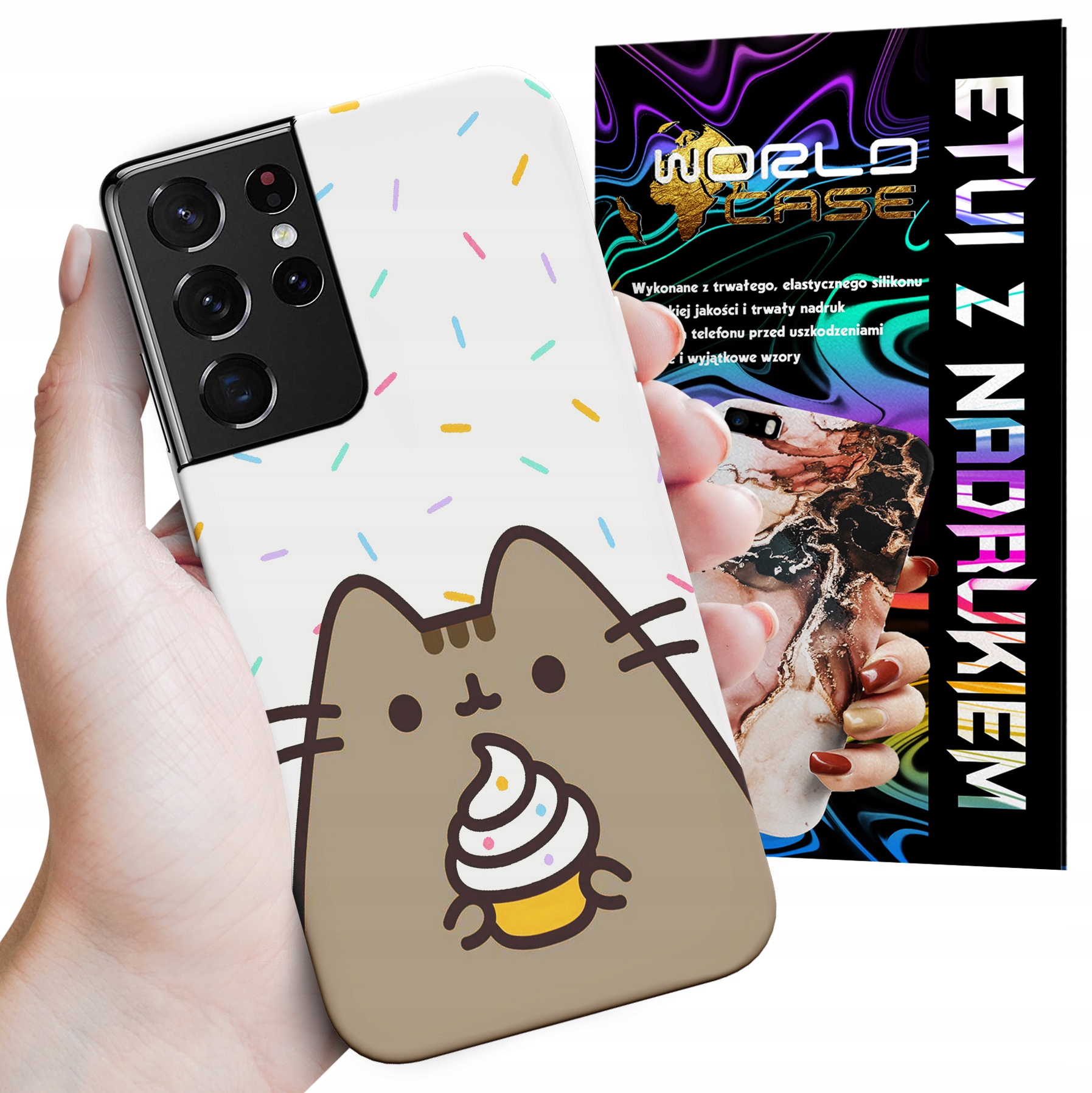 ETUI CASE DO SAMSUNG S21 ULTRA - SŁODKI KOTEK KOT OBUDOWA PLECKI