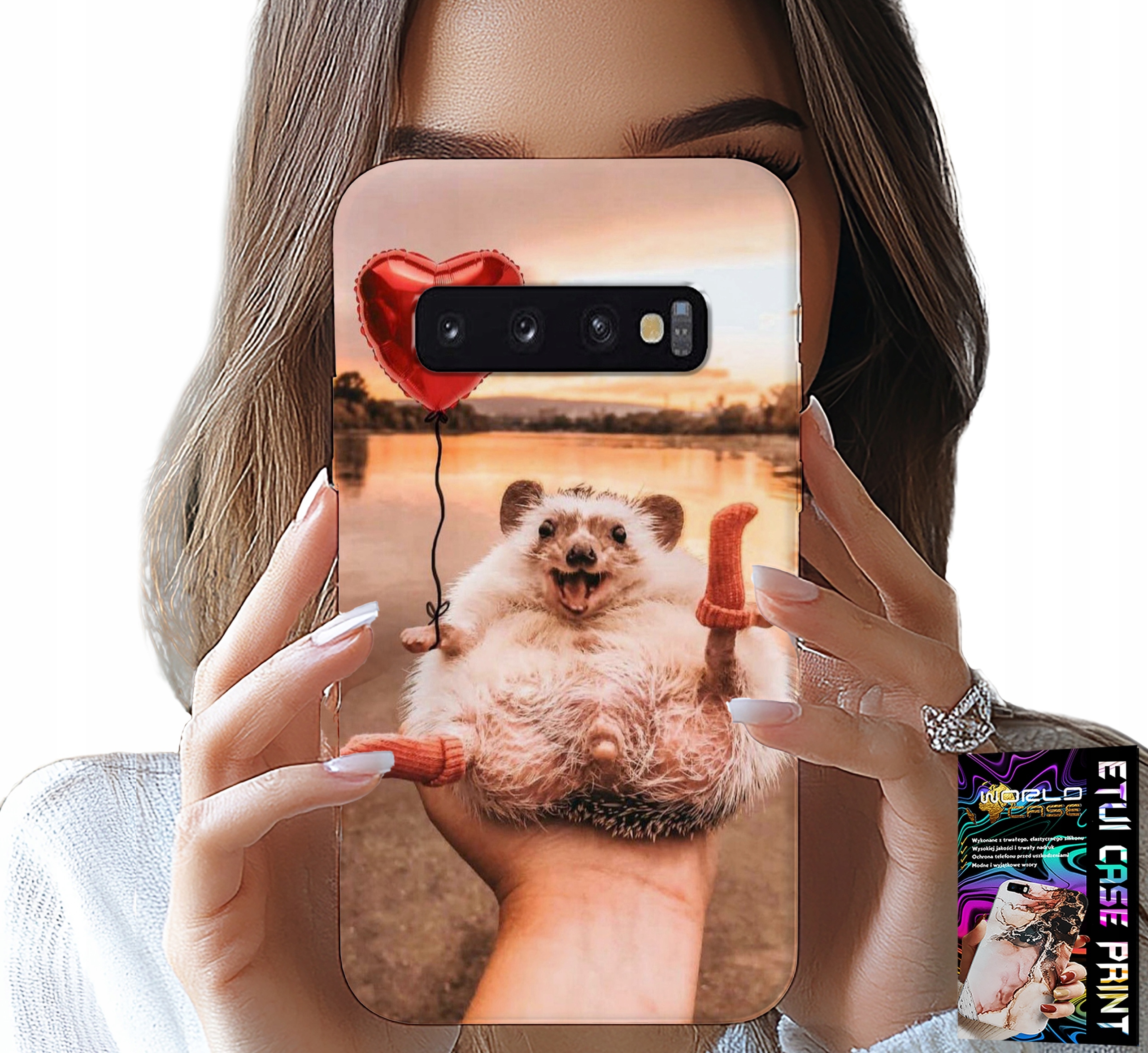 ETUI DO SAMSUNG GALAXY S10 PLUS - Z NADRUKIEM SŁODKI JEŻYK PIGMEJSKI, CASE