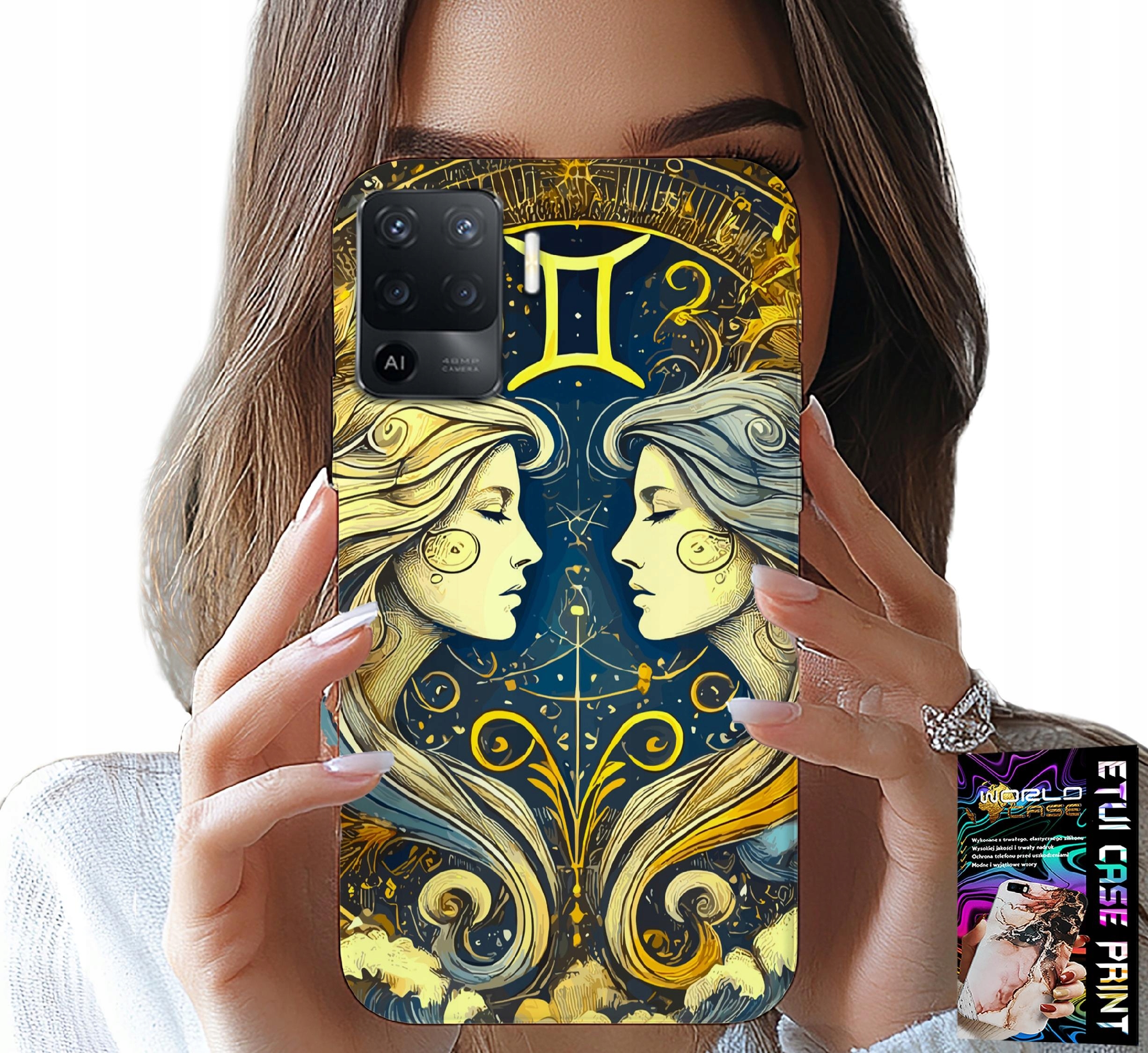 ETUI DO OPPO F19 PRO - ZNAK ZODIAKU, BLIŹNIĘTA ASTRONOMIA CASE