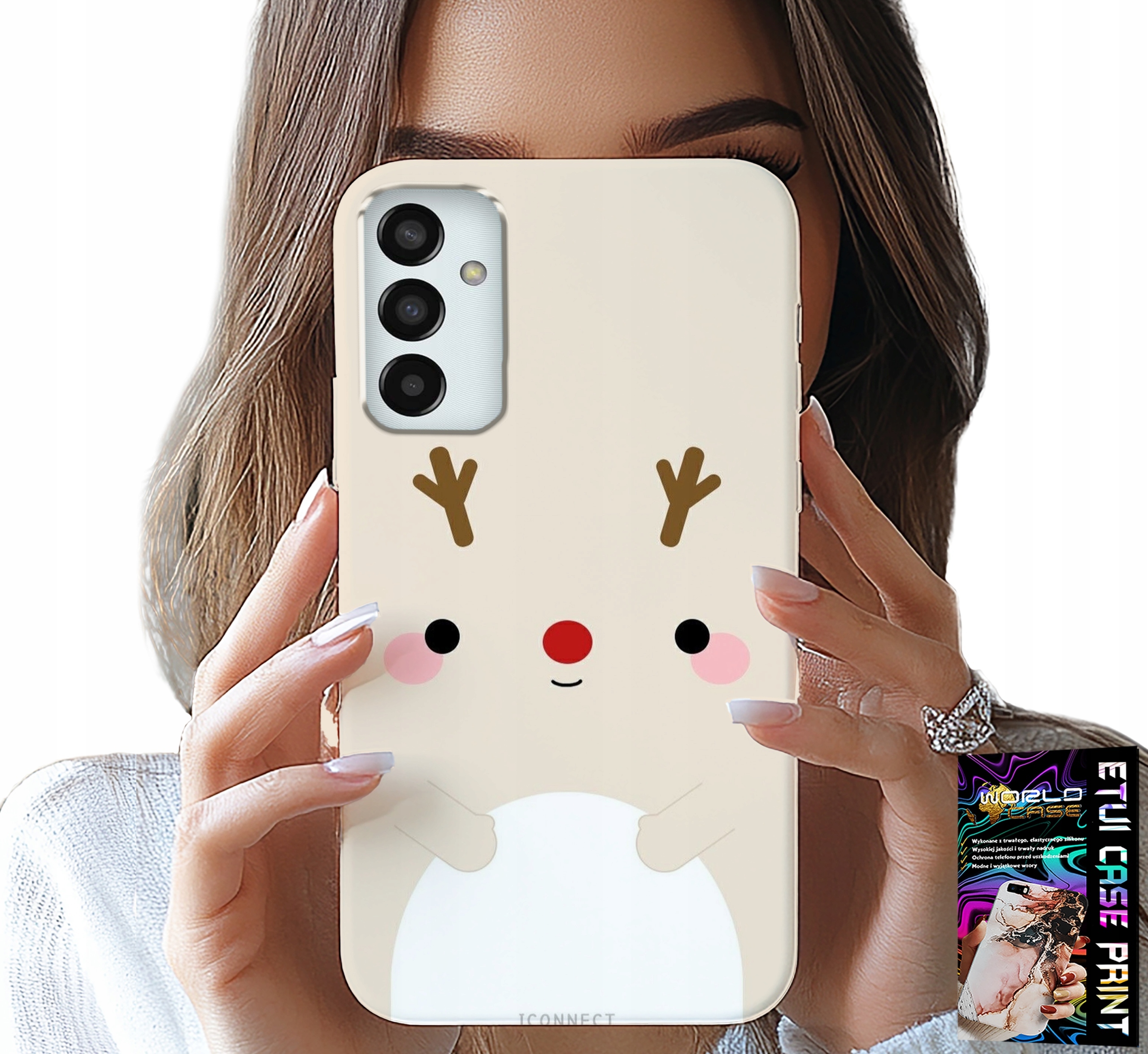 ETUI DO SAMSUNG GALAXY M23 - RENIFEREK, RENIFER, ŚWIĄTECZNE WZORY