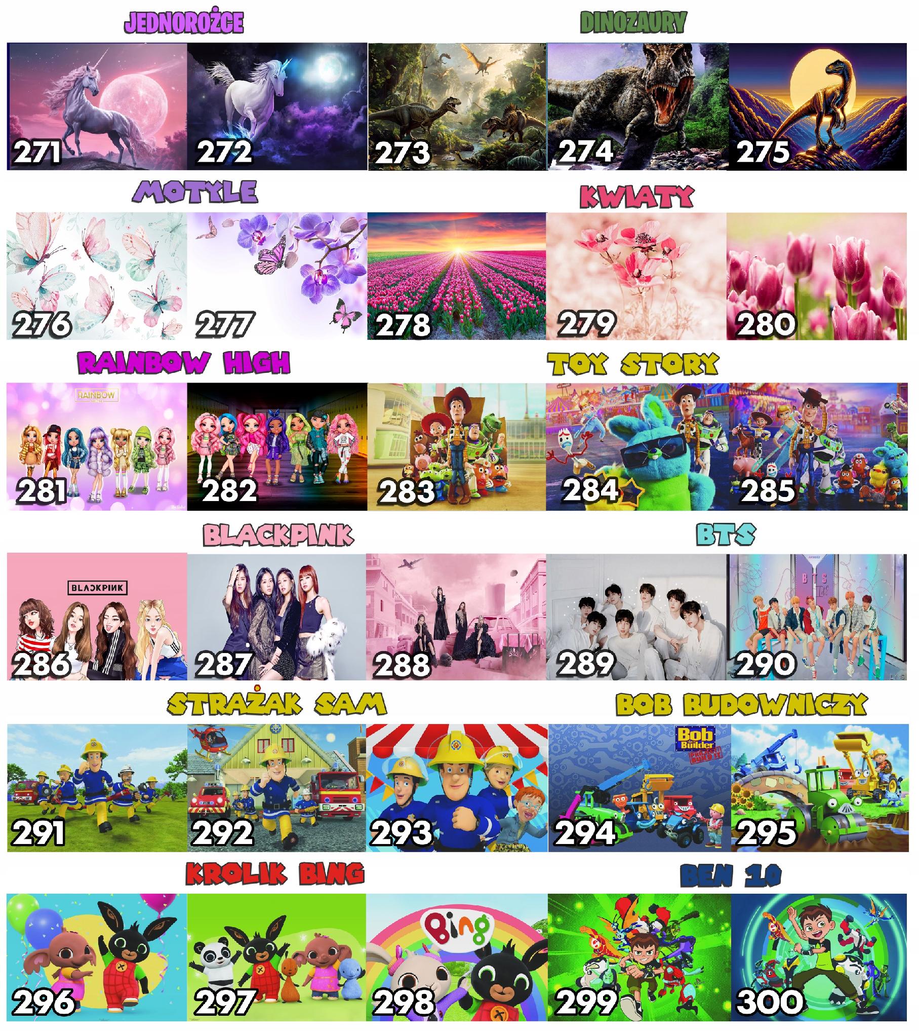 PUZZLE - RAINBOW FRIENDS WZORY Z BAJEK I GIER PREZENT 35el + WORECZEK