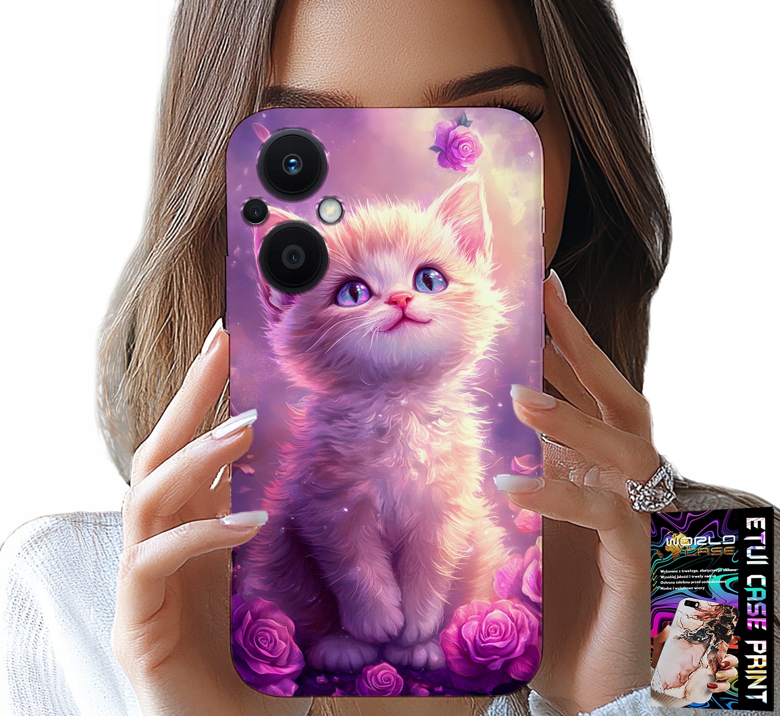 ETUI DO OPPO RENO7 LITE 5G - SŁODKI KOTEK, KOT, WZORY ZE ZWIERZĘTAMI