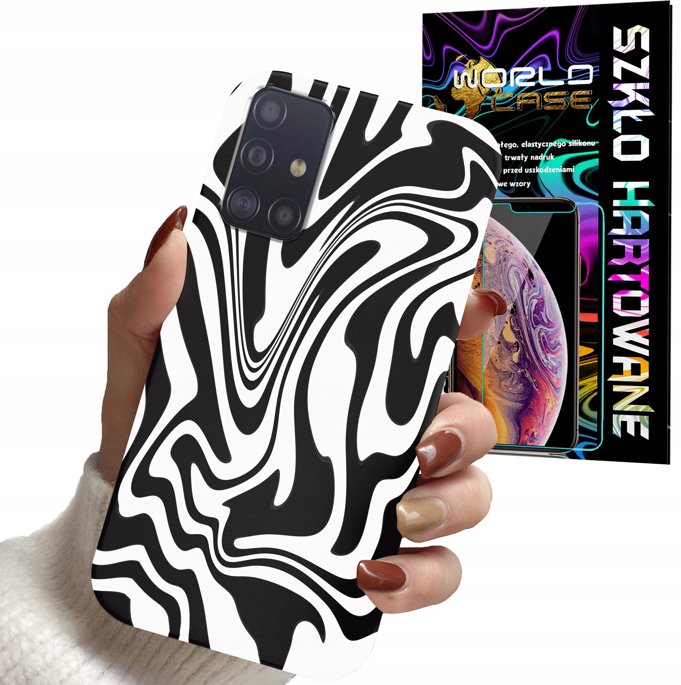 ETUI DO SAMSUNG M31s - ABSTRAKCJA ZEBRA MODNE WZORY DLA KOBIET +SZKŁO