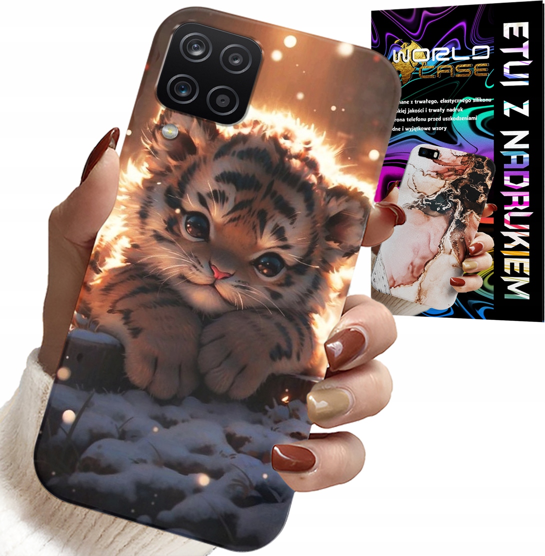 ETUI DO SAMSUNG GALAXY A22 5G - Z NADRUKIEM SŁODKI TYGRYSEK OBUDOWA CASE