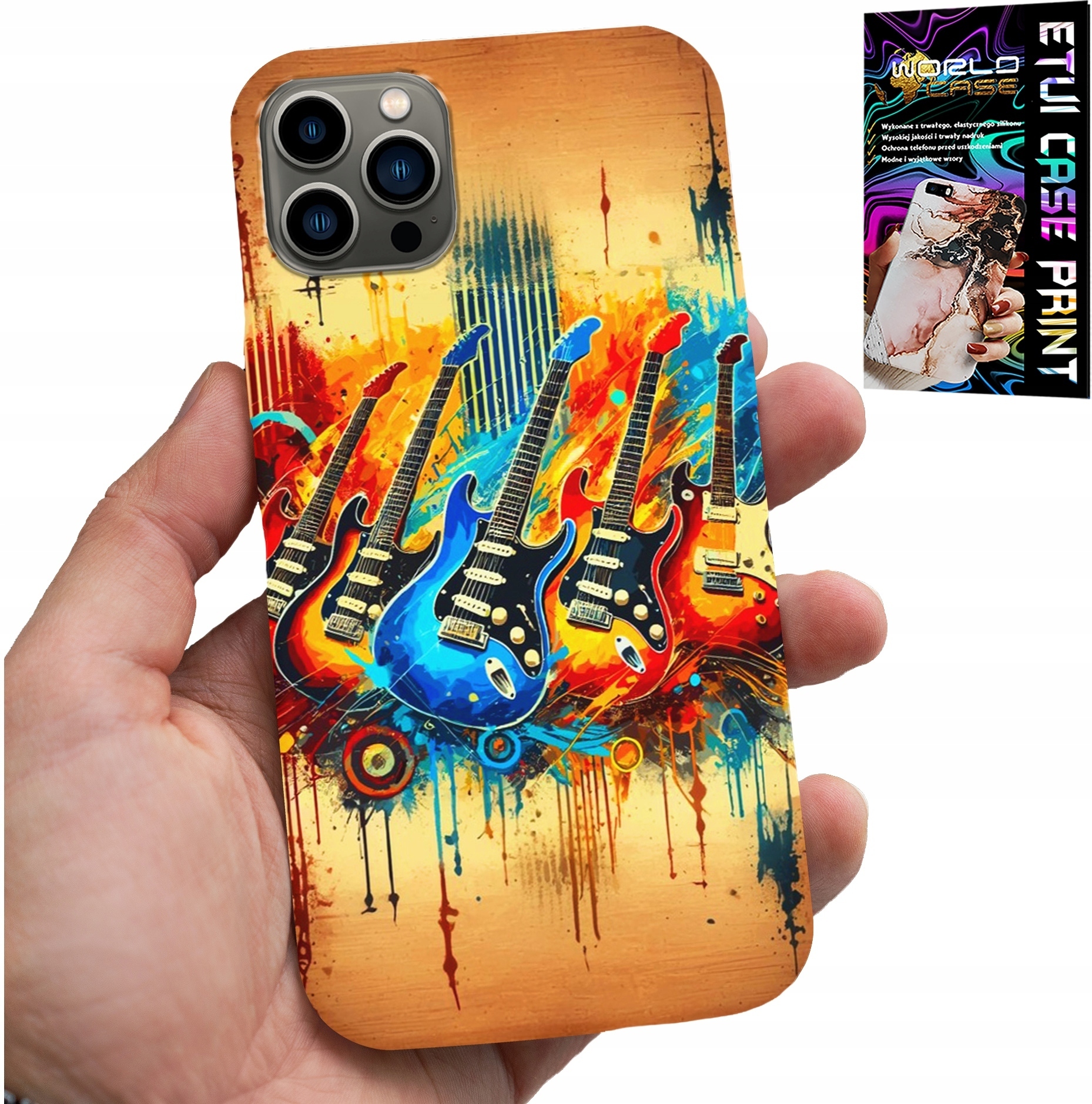 ETUI DO IPHONE 11 PRO - GITARA ELEKTRYCZNA, ROCK AND ROLL, METAL