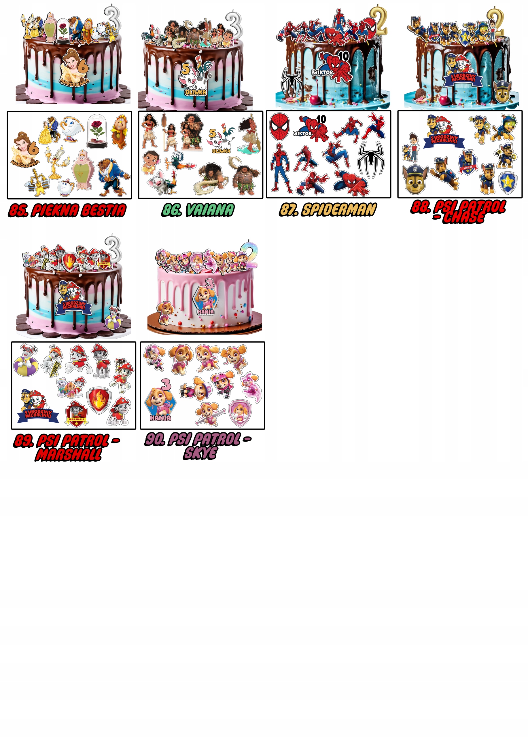 OPŁATEK ZESTAW NA URODZINY POSTACIE ZOMBIE ZOMBI + IMIĘ